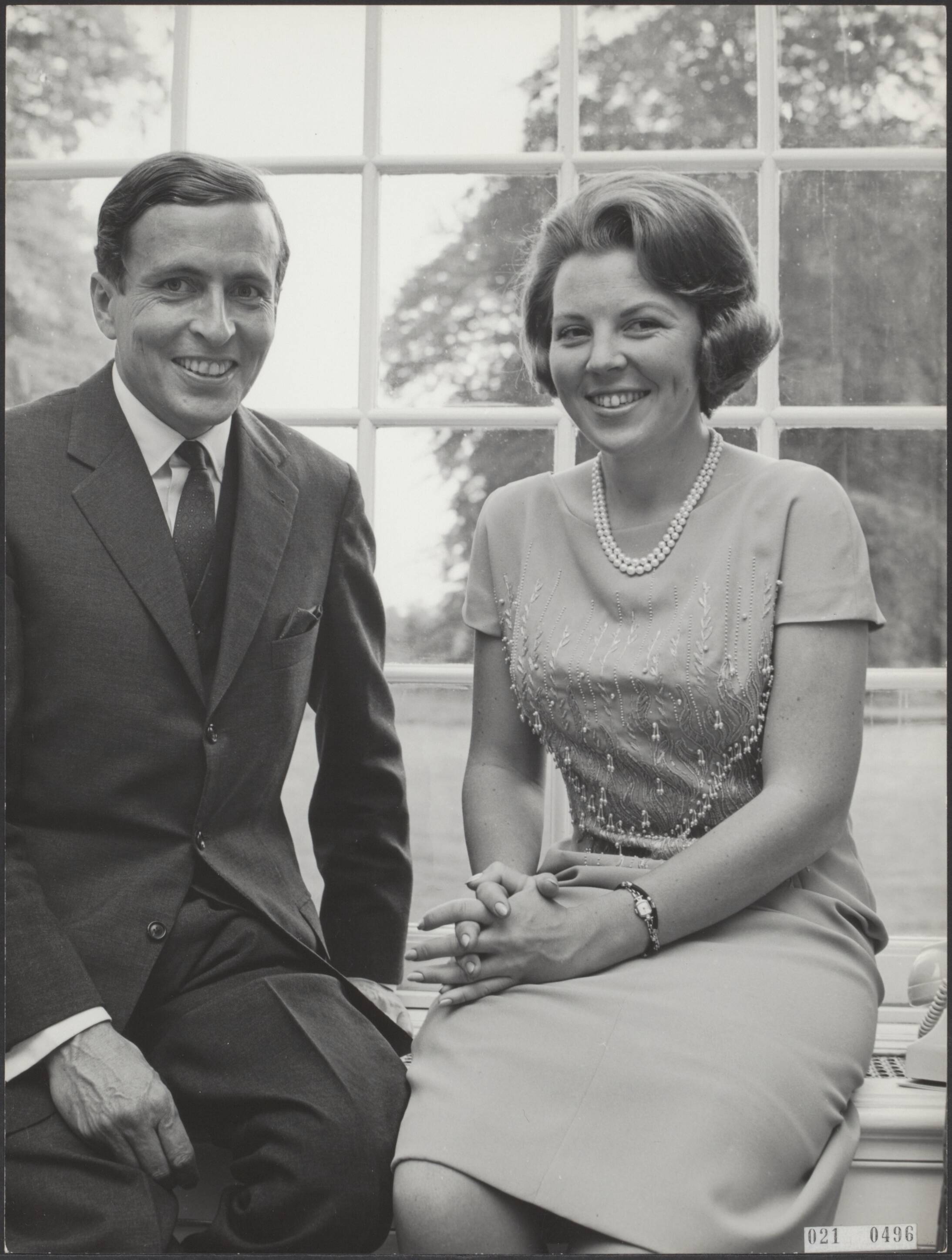 Fotocollectie Elsevier Binnenland — Prinses Beatrix en haar verloofde Claus von Amsberg — Foto: Koot, Max / RVD. Licentie: Set B: Rechtenvrij / Publiek Domein. Bron: Nationaal Archief. http://hdl.handle.net/10648/adcf474c-d0b4-102d-bcf8-003048976d84