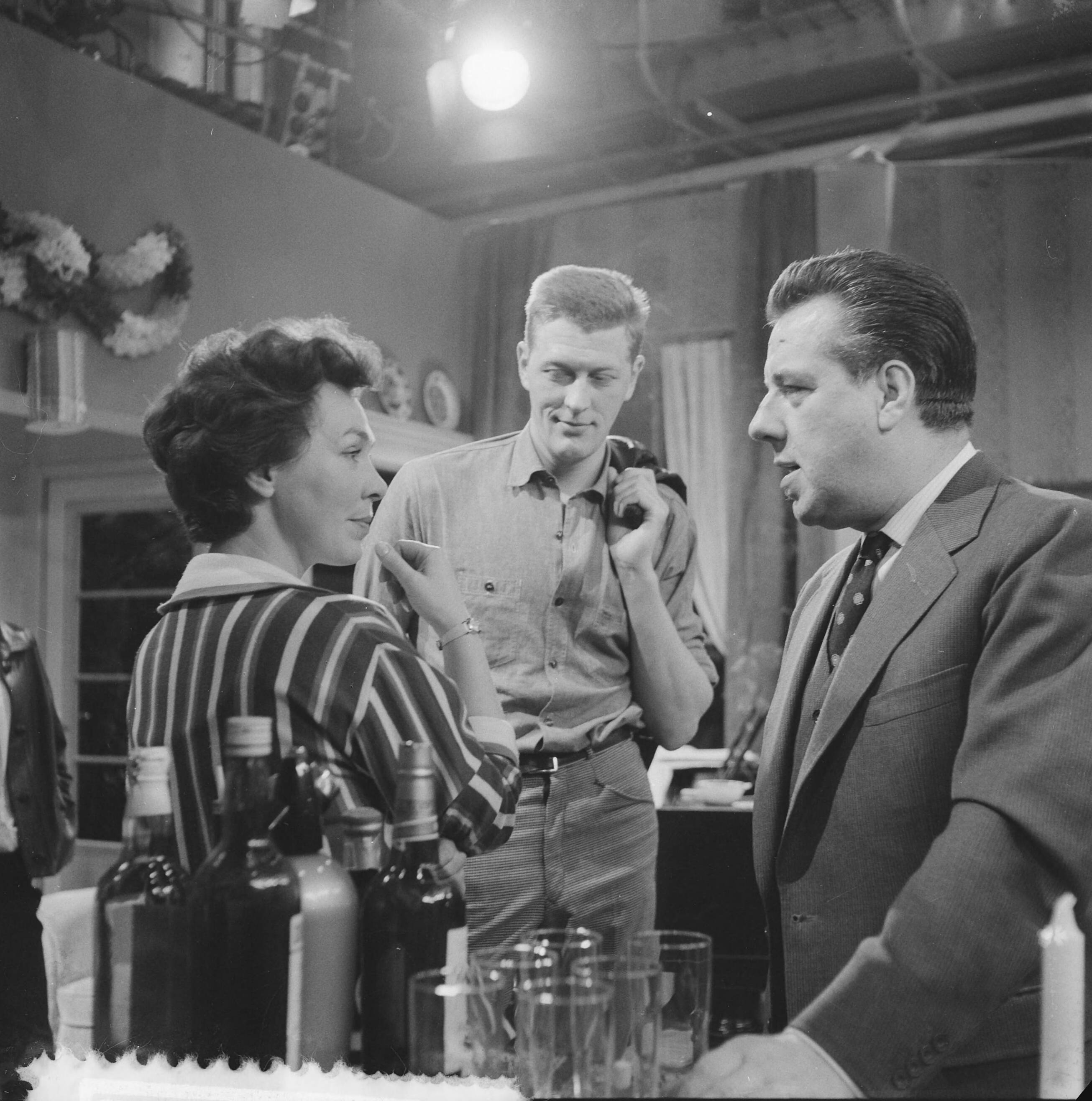 Fotocollectie Anefo — VARA televisieserie "Bijna Twintig". Eenakter "Toen ik bijna twintig was¨van J.G. Toonder. Teddy Schaank (moeder) , Will van Selst en Ko van Dijk — Foto: Lindeboom, Henk / Anefo. Licentie: Set B: Rechtenvrij / Publiek Domein. Bron: Nationaal Archief. http://hdl.handle.net/10648/a9cca388-d0b4-102d-bcf8-003048976d84