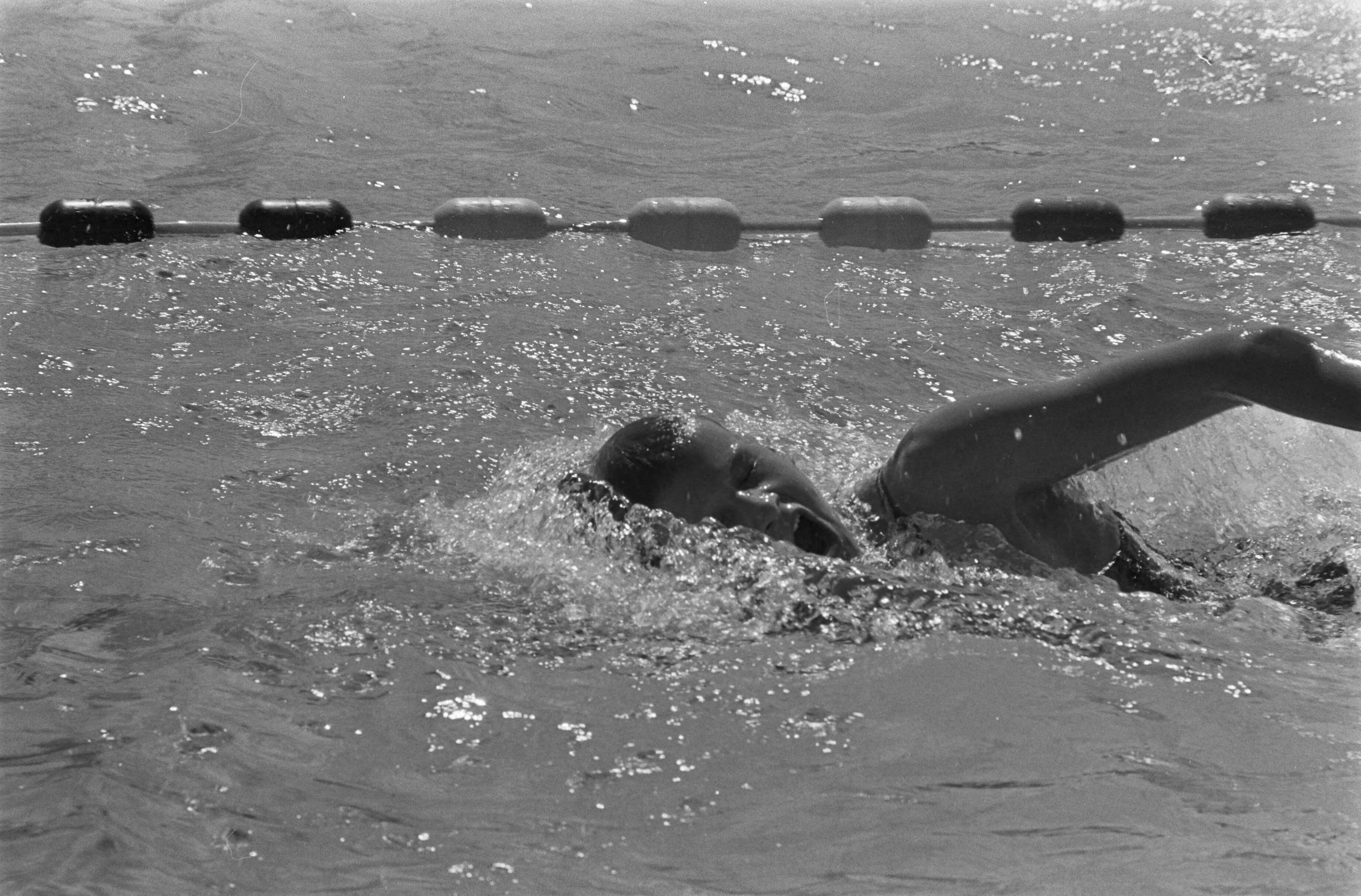 Fotocollectie Anefo — Nationale kampioenschappen zwemmen te Leeuwarden — Foto: Verhoeff, Bert / Anefo. Licentie: Set B: Rechtenvrij / Publiek Domein. Bron: Nationaal Archief. http://hdl.handle.net/10648/ab9d304c-d0b4-102d-bcf8-003048976d84