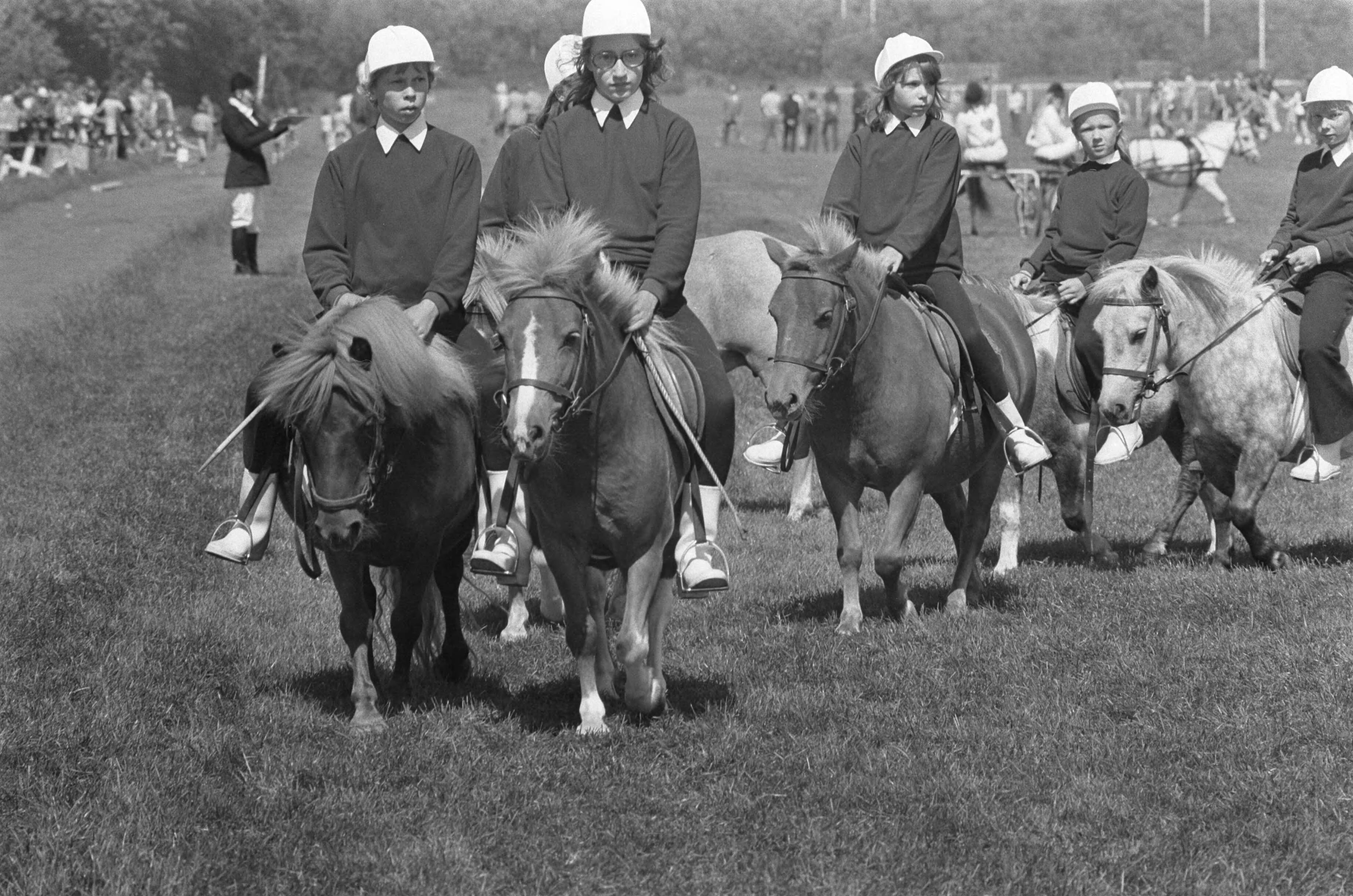 Fotocollectie Anefo — Dag van het Paard, op Duindigt, finish van een pony-ren — Foto: Mieremet, Rob / Anefo. Licentie: Set B: Rechtenvrij / Publiek Domein. Bron: Nationaal Archief. http://hdl.handle.net/10648/abef3da6-d0b4-102d-bcf8-003048976d84