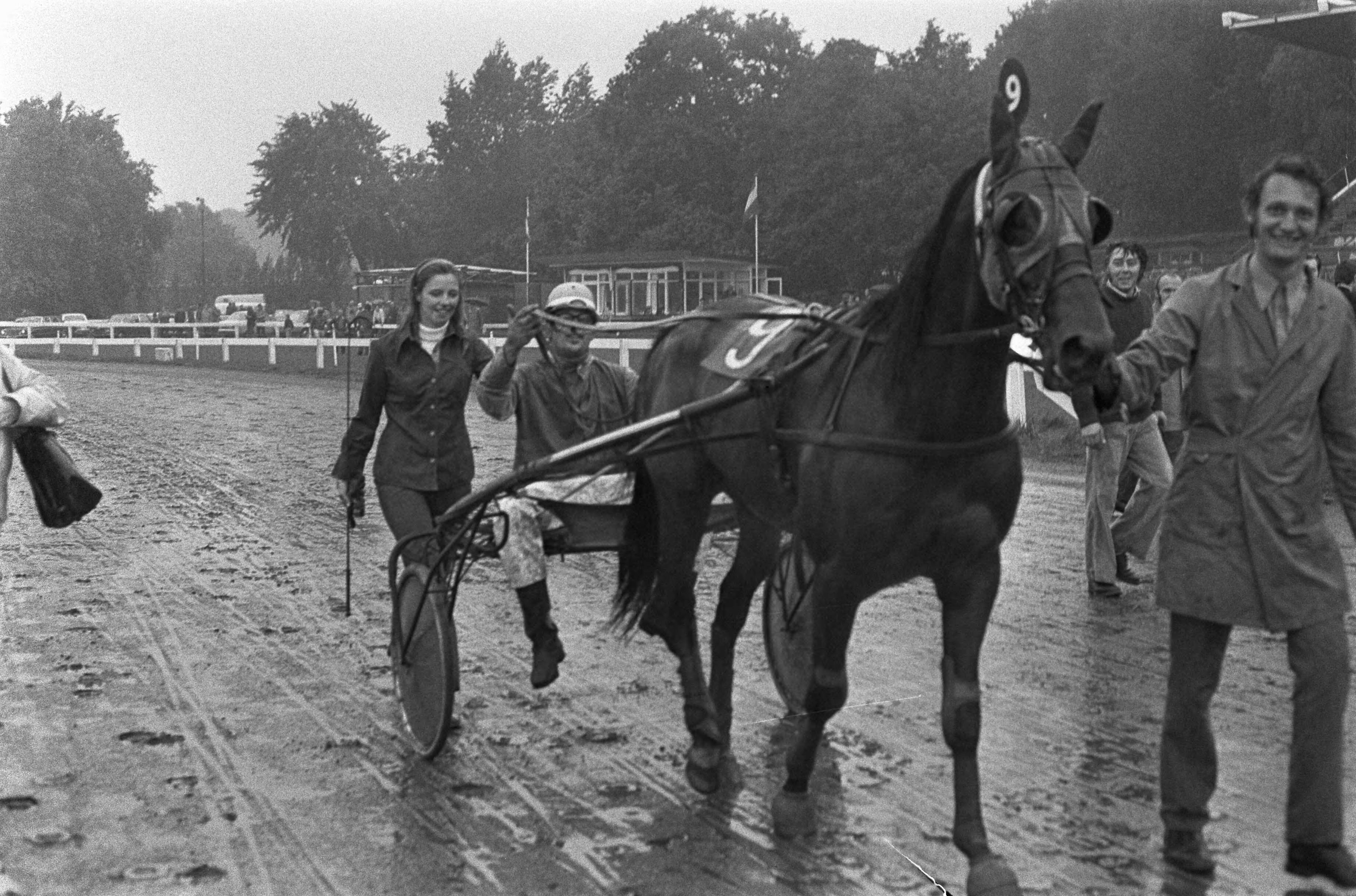 Fotocollectie Anefo — Derby voor dravers op Duindigt — Foto: Peters, Hans / Anefo. Licentie: Set B: Rechtenvrij / Publiek Domein. Bron: Nationaal Archief. http://hdl.handle.net/10648/ac3360c6-d0b4-102d-bcf8-003048976d84