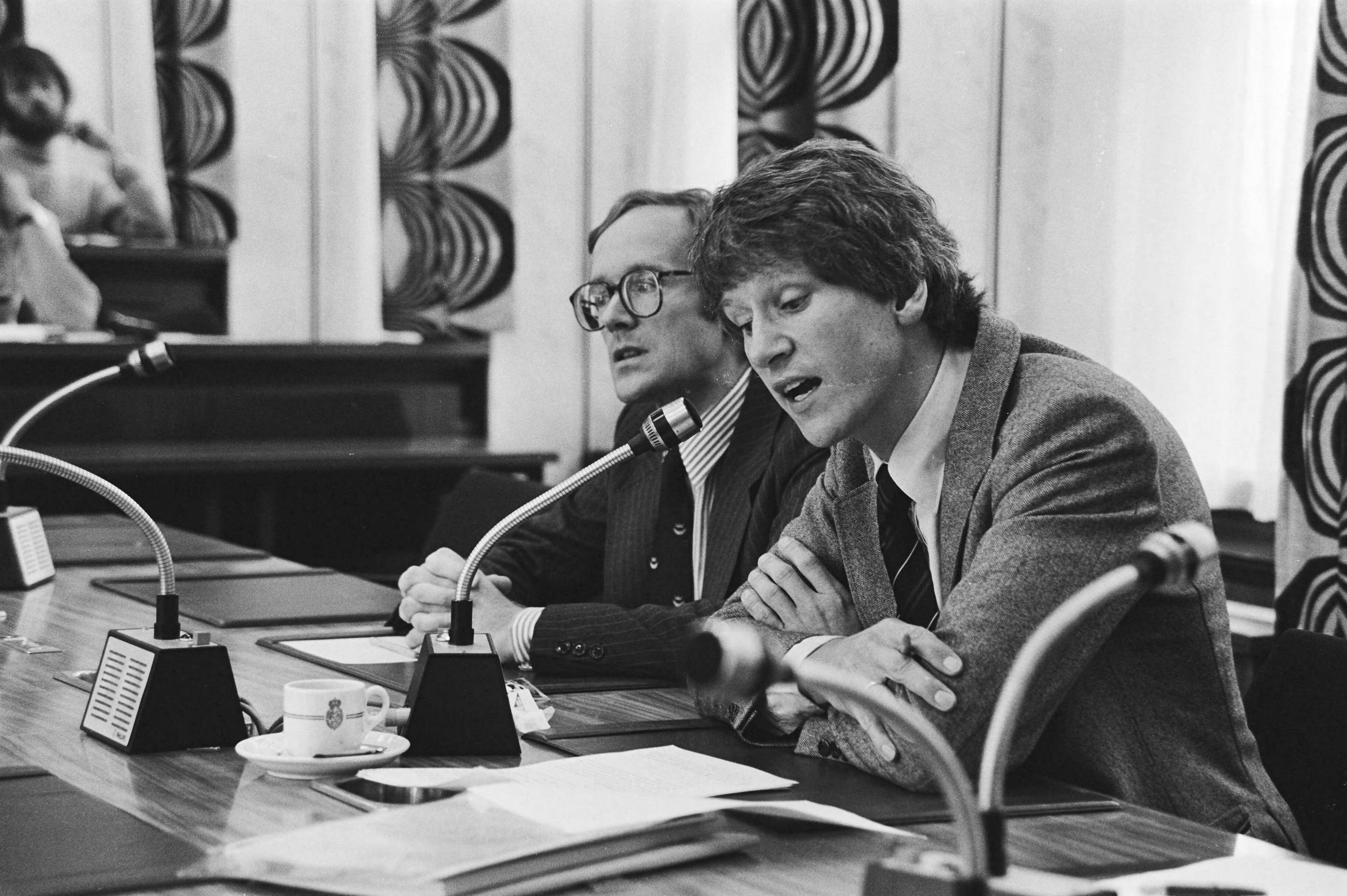 Hoorzitting over "leegstandswet", Den Haag — Wethouder Wolffensperger — Foto: Dijk, Hans van / Anefo. Licentie: Set B: Rechtenvrij / Publiek Domein. Bron: Nationaal Archief. http://hdl.handle.net/10648/ace6f2a8-d0b4-102d-bcf8-003048976d84