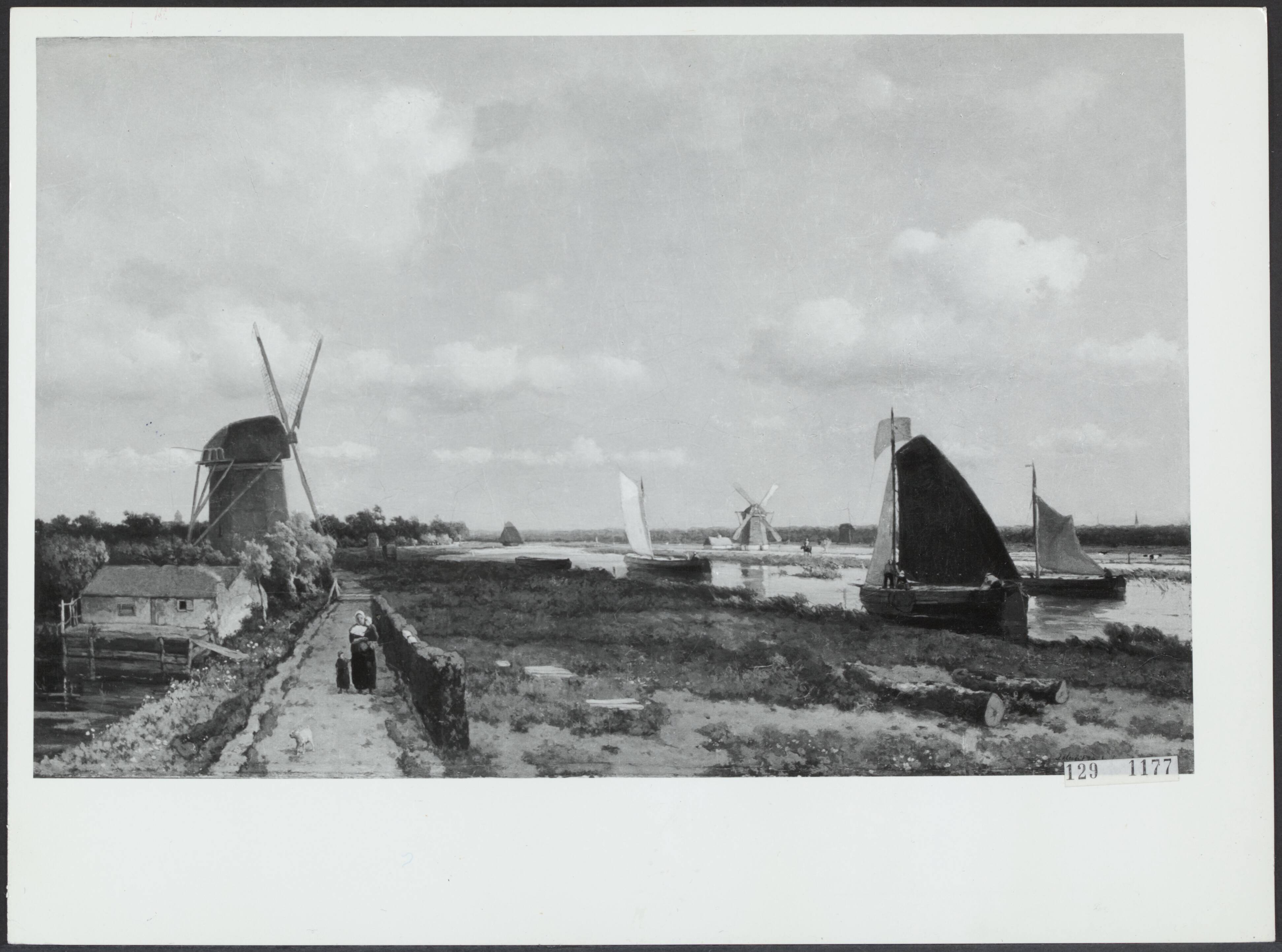 Fotocollectie Rijksvoorlichtingsdienst Eigen — "Gezicht op de Trekvliet" , 1870 van J.H. Weissenbruch uit de collectie van het Gemeentemuseum Den Haag — Foto: Gemeentemuseum Den Haag. Licentie: Set B: Rechtenvrij / Publiek Domein. Bron: Nationaal Archief. http://hdl.handle.net/10648/af48e74a-d0b4-102d-bcf8-003048976d84