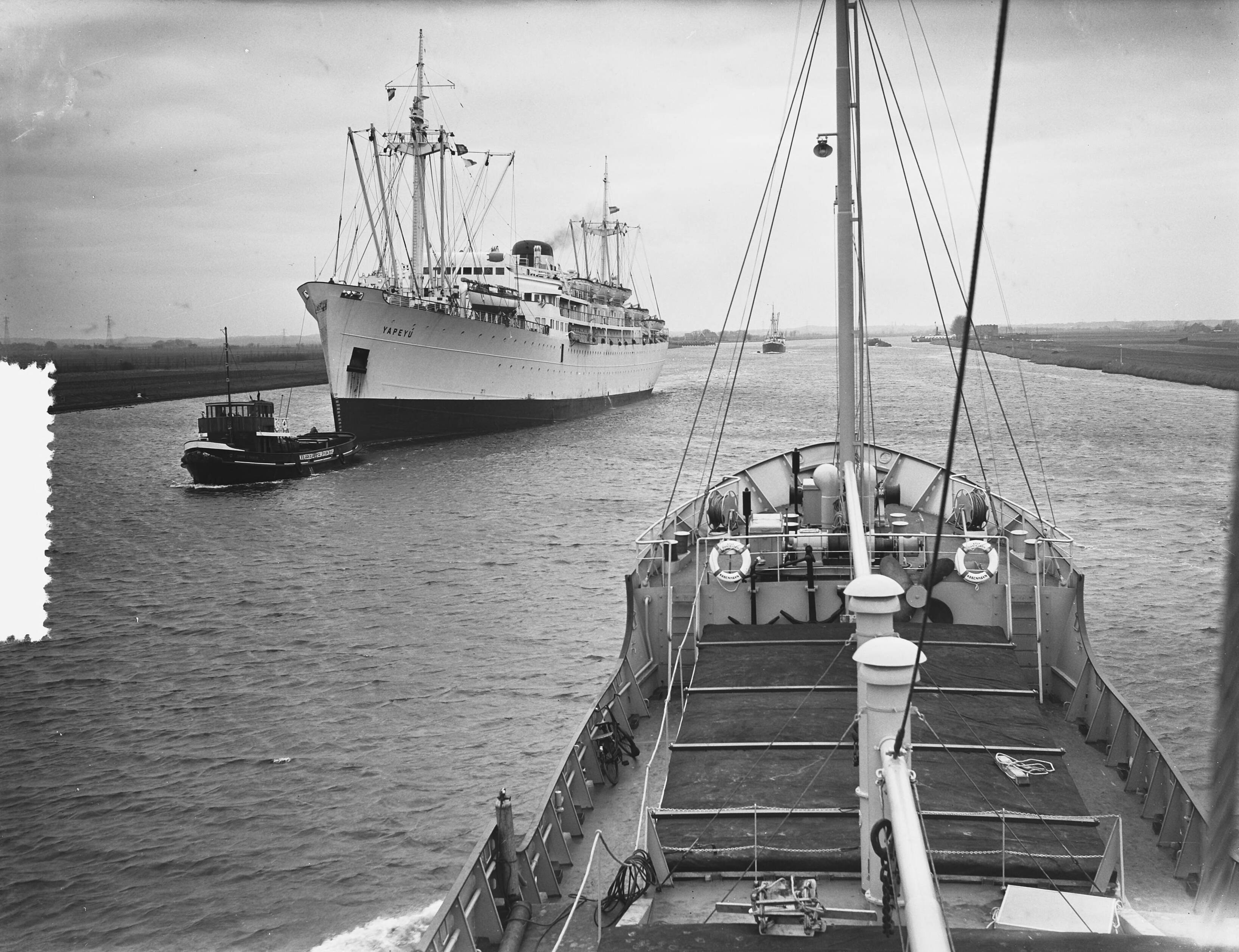 Proefvaart m.s. "Etly Danielsen" gebouwd bij de NV Zaanlandse Scheepsbouw Mij. te Zaandam — Foto: Bilsen, Joop van / Anefo. — Licentie: Set B: Rechtenvrij / Publiek Domein. Bron: Nationaal Archief. http://hdl.handle.net/10648/a9401ada-d0b4-102d-bcf8-003048976d84