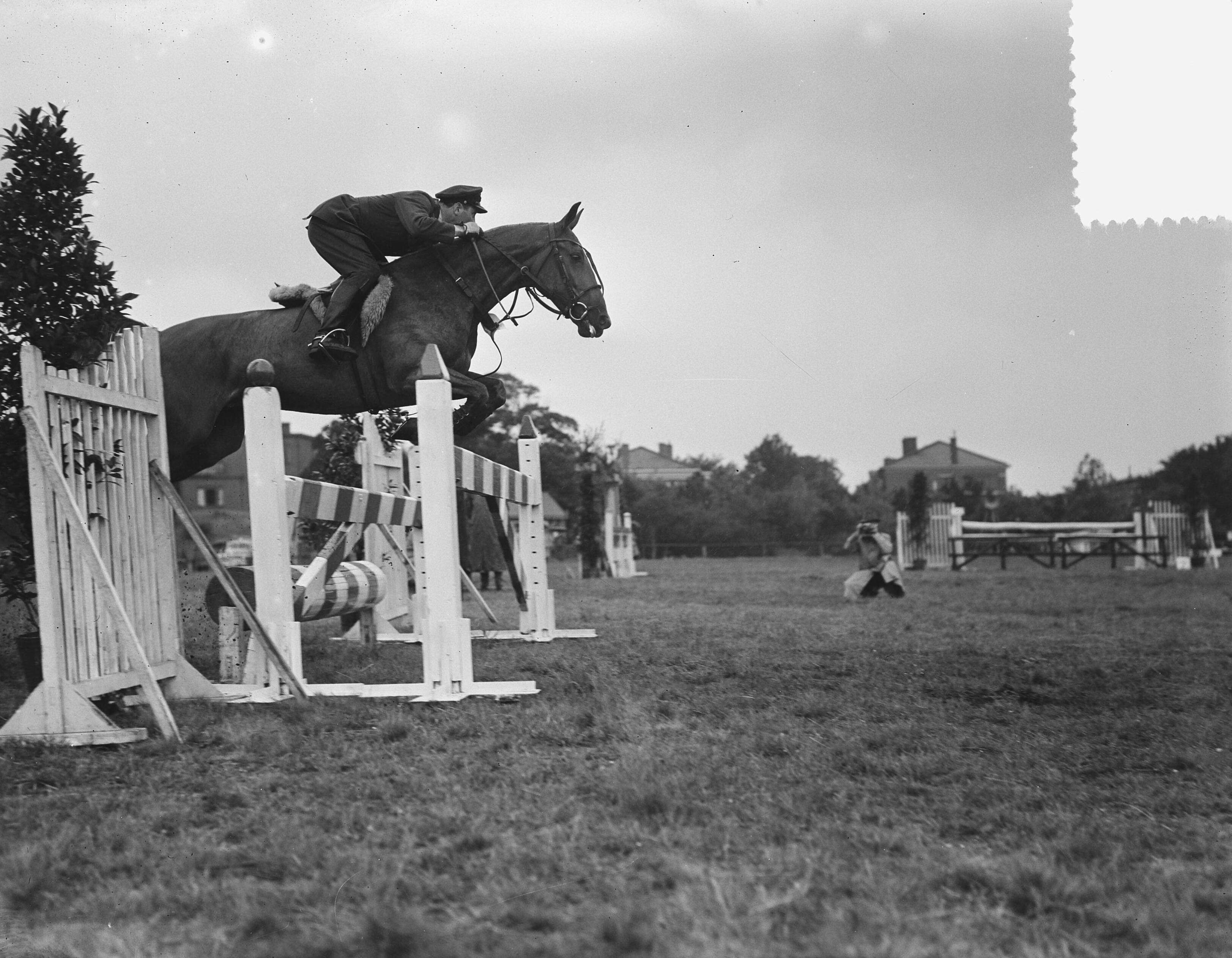 Fotocollectie Anefo — Concours Hippique in Den Haag. Sprong "Goldmädel" met majoor Zinnicq Bergmann — Foto: Bilsen, Joop van / Anefo. Licentie: Set B: Rechtenvrij / Publiek Domein. Bron: Nationaal Archief. http://hdl.handle.net/10648/a9105cf0-d0b4-102d-bcf8-003048976d84