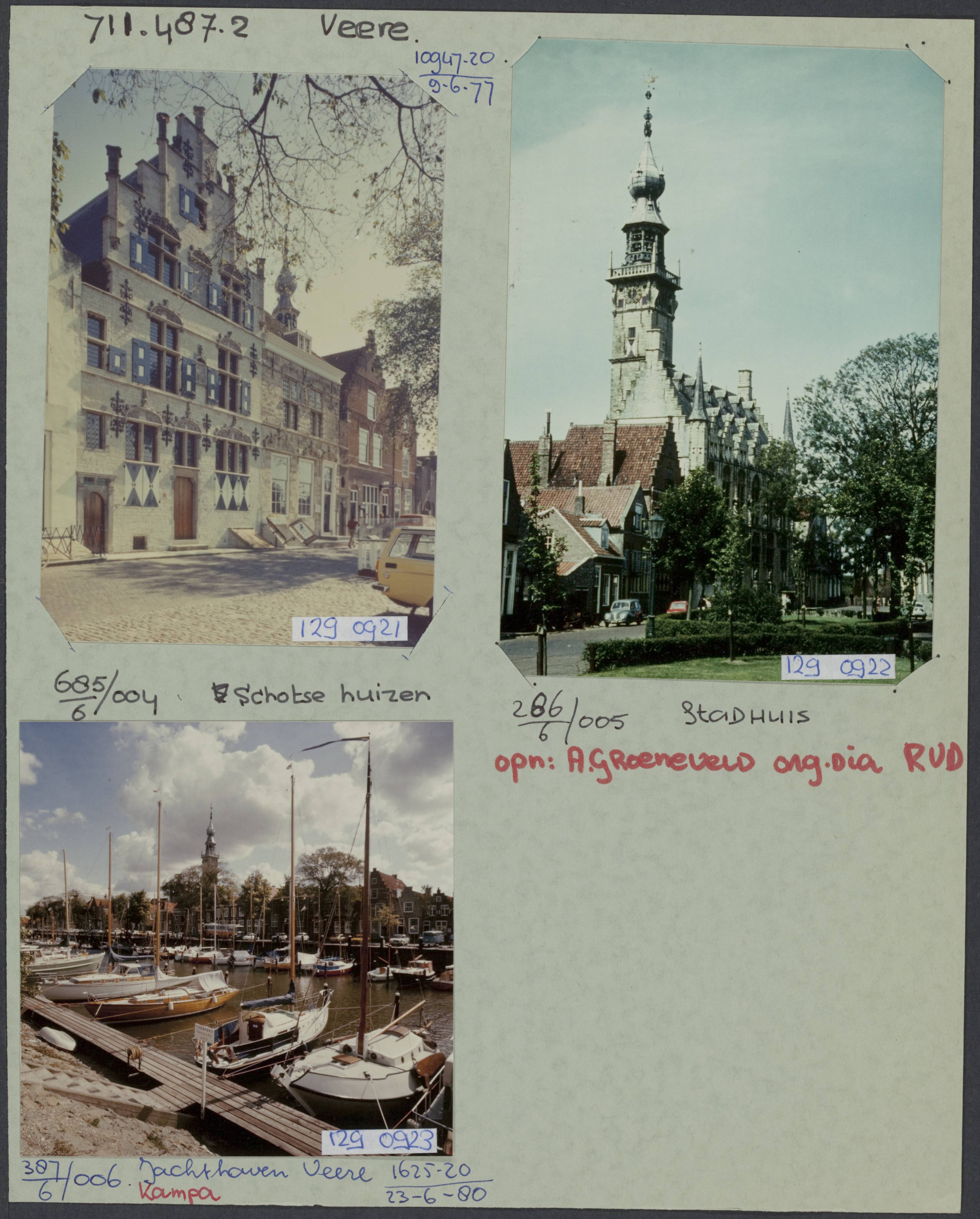 Fotocollectie Rijksvoorlichtingsdienst Eigen — Veere. Schotse huizen — Foto: Publicam / Hartemink, Piet. Licentie: Set B: Rechtenvrij / Publiek Domein. Bron: Nationaal Archief. http://hdl.handle.net/10648/af482148-d0b4-102d-bcf8-003048976d84