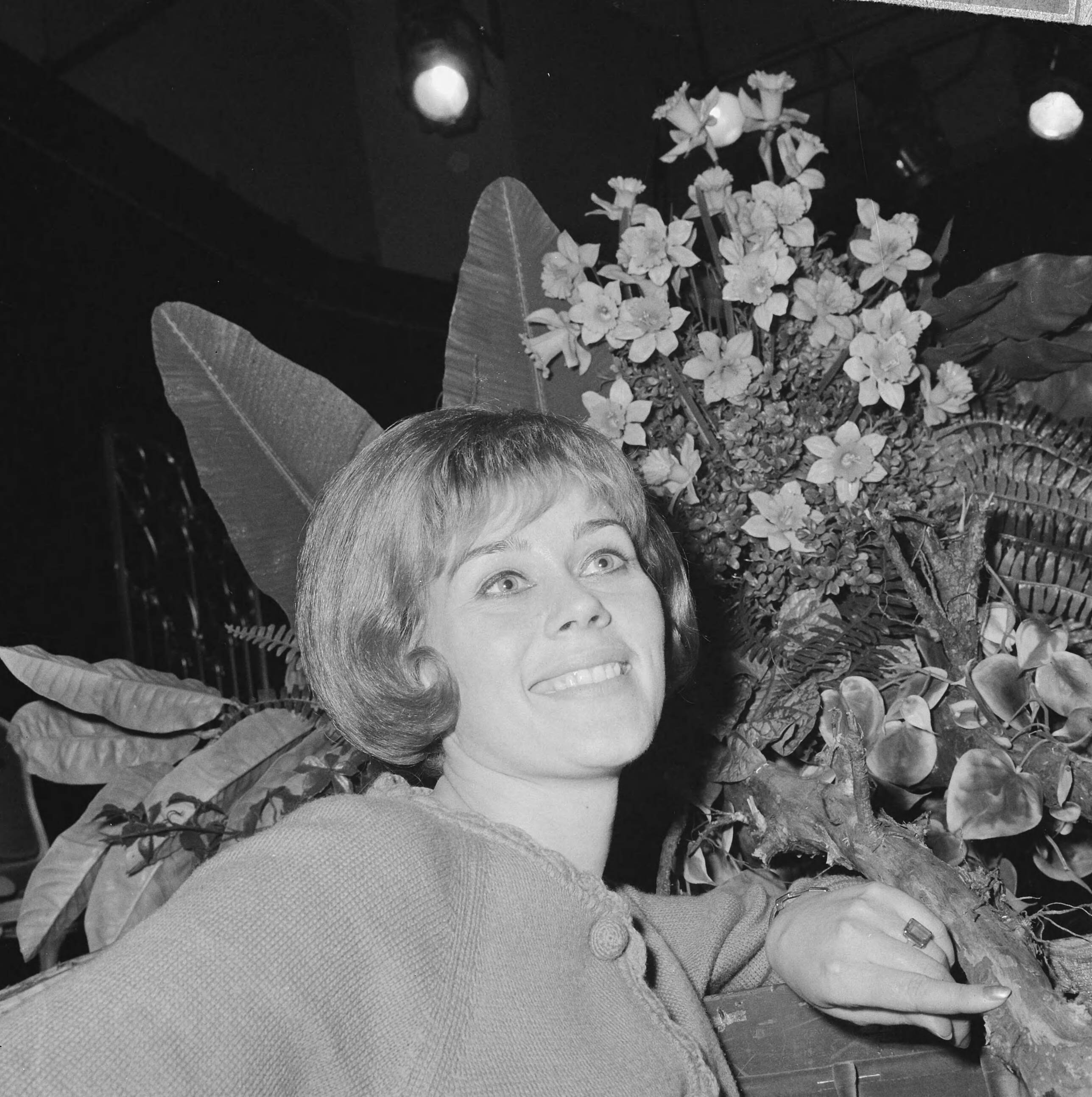 Fotocollectie Anefo — Finale Nationaal Songfestival 1965, Conny Vandenbos, als winnaar met het liedje "'t is genoeg" — Foto: Nijs, Jac. de / Anefo. Licentie: Set B: Rechtenvrij / Publiek Domein. Bron: Nationaal Archief. http://hdl.handle.net/10648/aa92baa0-d0b4-102d-bcf8-003048976d84