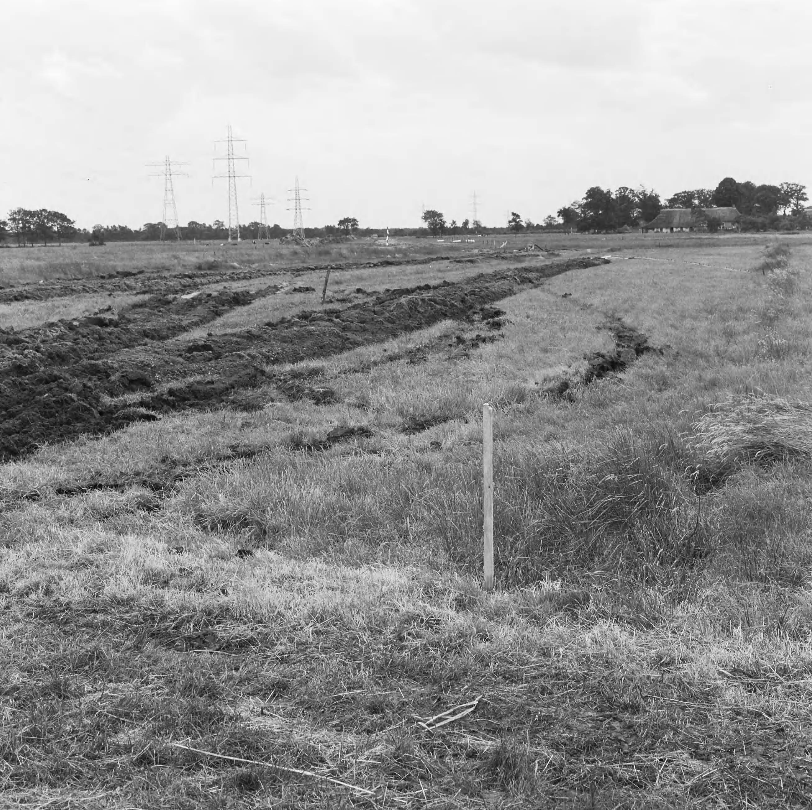 Fotocollectie Nederlandse Heidemaatschappij — Horizontale bronbemaling hoofdaardgastransportleiding Tusschenklappen-Balkbrug. De filterbuis is in een perceel met 1.00 - 1.50 m. veen aangebracht. de pomp op de achtergron doet in enekel dage de grondwaterstand in de zandondergrond dalen, daarna wordt het veen over de volle werkbreedt weggegraven om een goede werkstrook te krijgen — Foto: Wüllschleger, [...] / Heidemij. Licentie: Set B: Rechtenvrij / Publiek Domein. Bron: Nationaal Archief. http://hdl.handle.net/10648/ae812476-d0b4-102d-bcf8-003048976d84