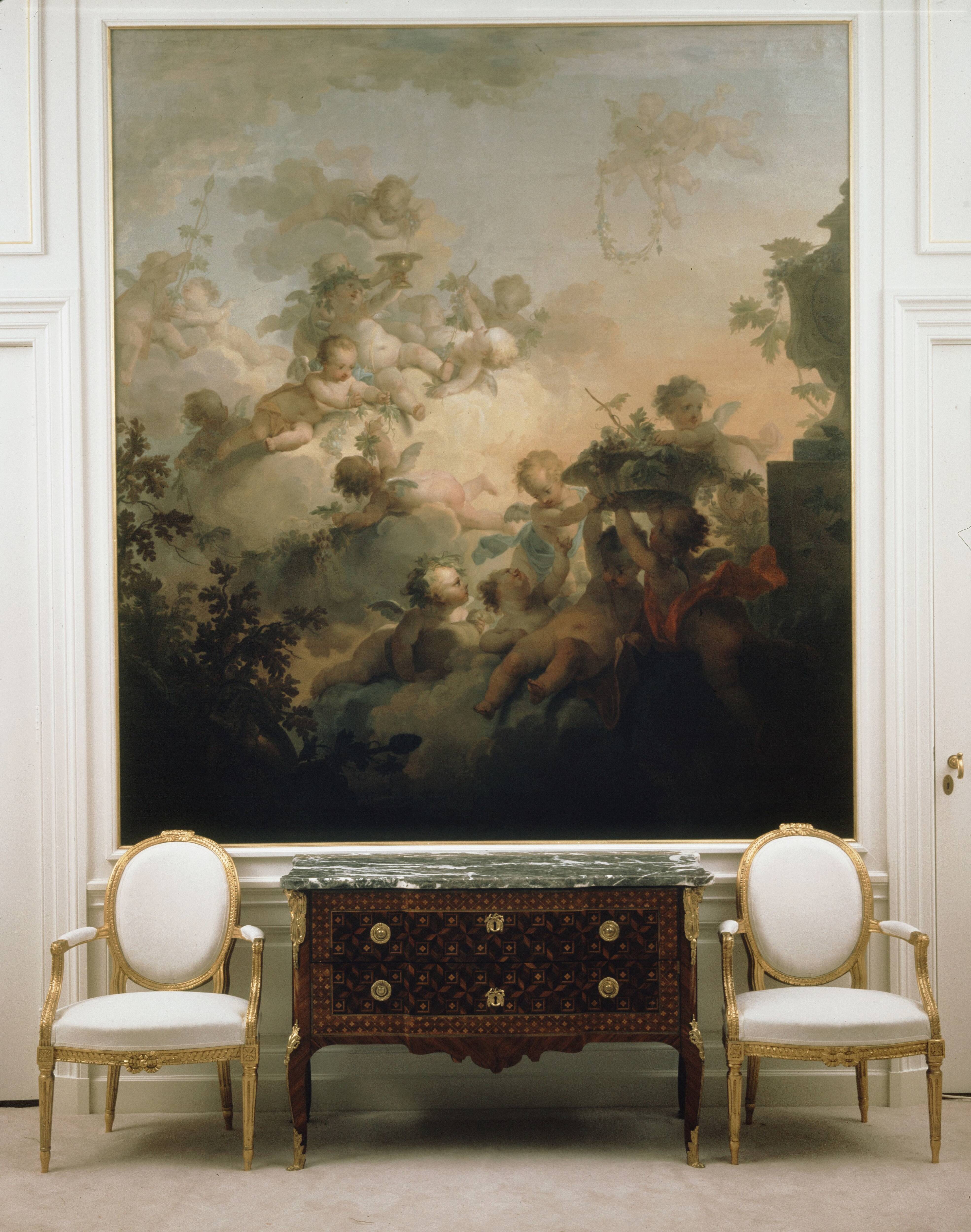Paleis Huis ten Bosch te Den Haag — Zitkamer vorstenkwartier — Foto: Hofmeester, Bart / RVD. Licentie: Set B: Rechtenvrij / Publiek Domein. Bron: Nationaal Archief. http://hdl.handle.net/10648/afa8a40a-d0b4-102d-bcf8-003048976d84