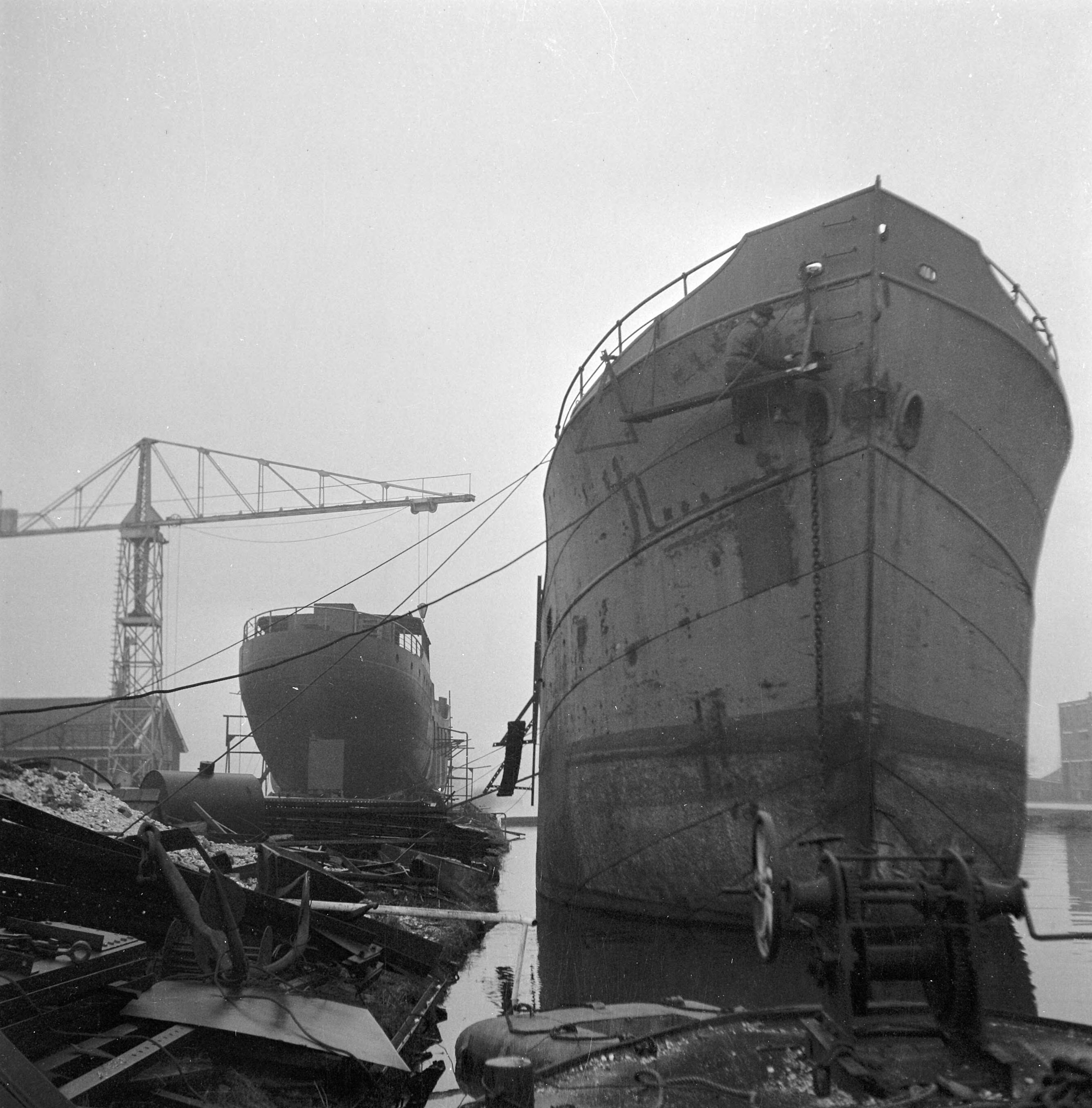 Fotocollectie Anefo — Scheepbouwwerf Groningen zie ook 13269 en 13272 — Foto: Breijer, Charles / Anefo. Licentie: Set B: Rechtenvrij / Publiek Domein. Bron: Nationaal Archief. http://hdl.handle.net/10648/a89268cc-d0b4-102d-bcf8-003048976d84