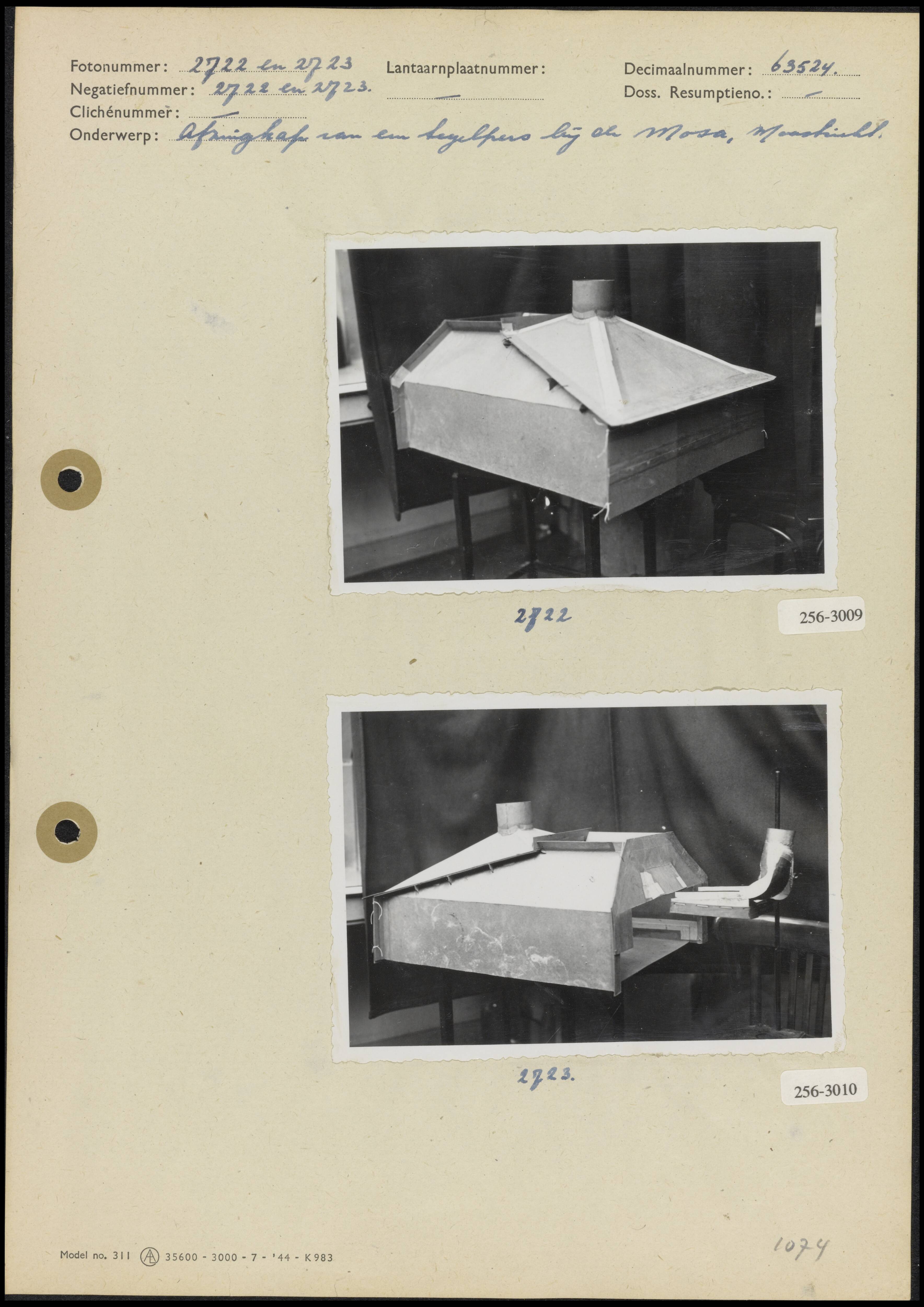 Fotocollectie Arbeidsinspectie — Foto 1: Afzuigkap van een tegelpers bij de Mosa te Maastricht (8,5x11,5 cm; Fotograaf onbekend) Foto 2: Afzuigkap van een tegelpers bij de Mosa te Maastricht (8,5x11,5 cm; Fotograaf onbekend) — Foto: Onbekend / Publiek Domein of Rechtenvrij. Licentie: Set B: Rechtenvrij / Publiek Domein. Bron: Nationaal Archief. http://hdl.handle.net/10648/b0167732-d0b4-102d-bcf8-003048976d84