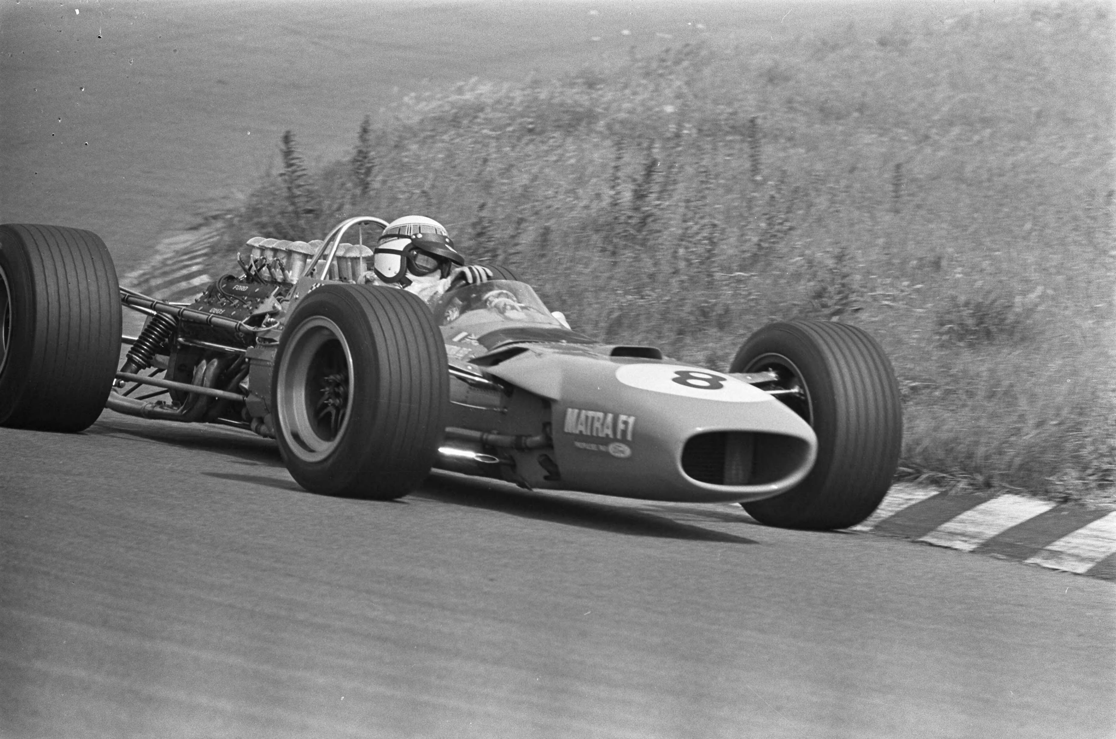 Fotocollectie Anefo — Grand Prix 68 Zandvoort . Jackie Stewart (Matra-Ford) — Foto: Evers, Joost / Anefo. Licentie: Set B: Rechtenvrij / Publiek Domein. Bron: Nationaal Archief. http://hdl.handle.net/10648/ab4503ae-d0b4-102d-bcf8-003048976d84