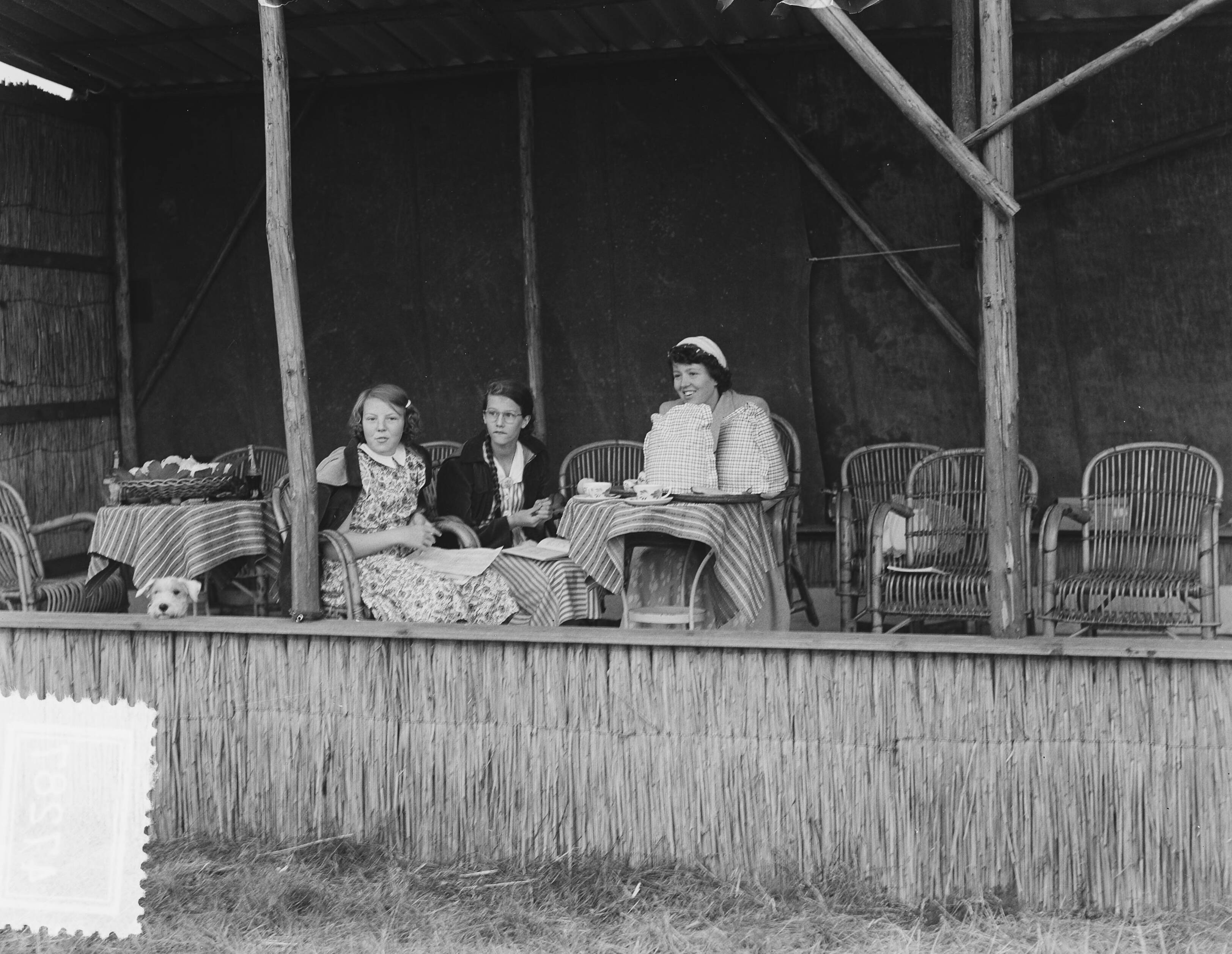 Fotocollectie Anefo — Nationaal Concours Hippique Den Haag. Prinses Beatrix (links) was een van de toeschouwers — Foto: Bilsen, Joop van / Anefo. Licentie: Set B: Rechtenvrij / Publiek Domein. Bron: Nationaal Archief. http://hdl.handle.net/10648/a8ee5ef2-d0b4-102d-bcf8-003048976d84