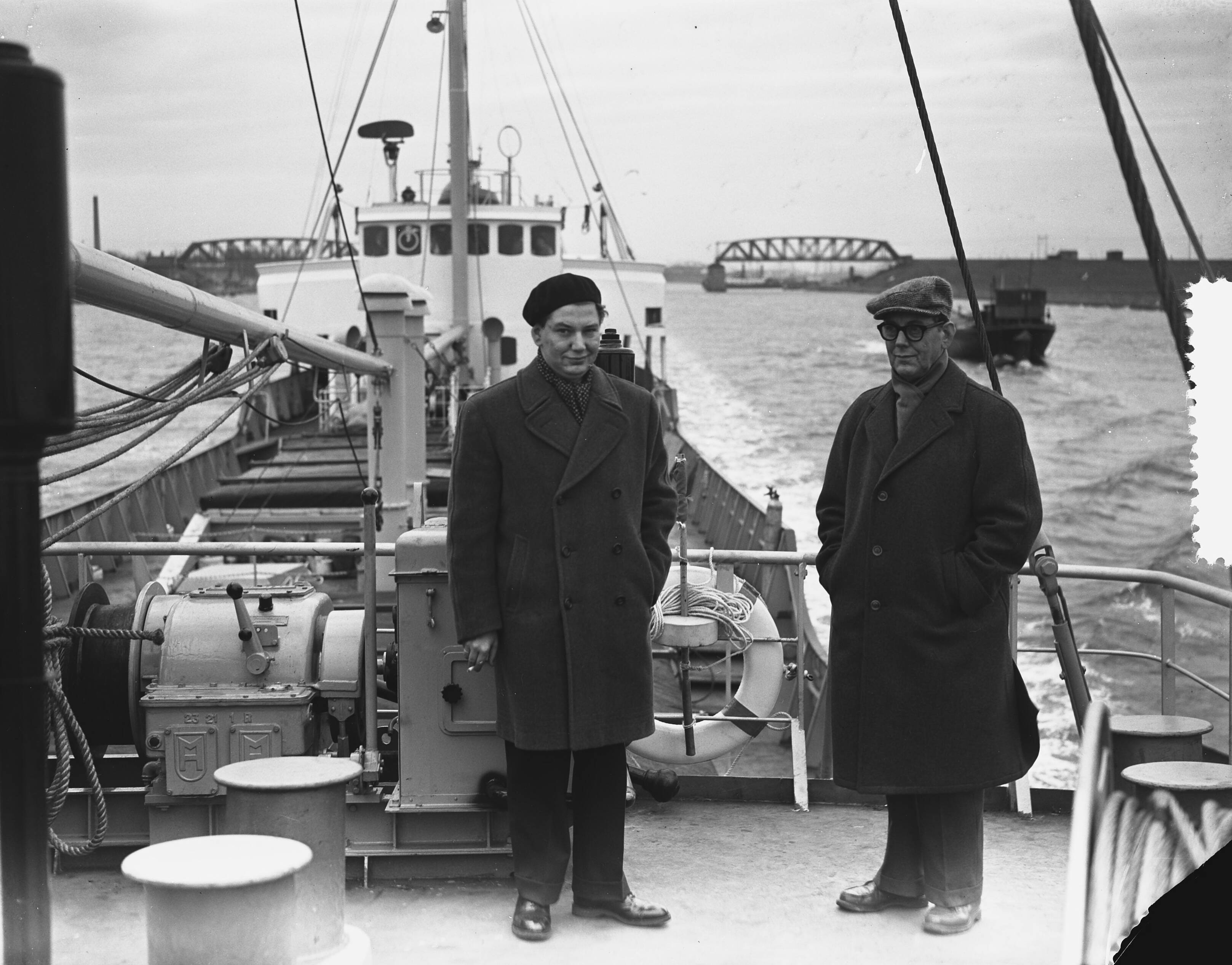 Proefvaart m.s. "Etly Danielsen" gebouwd bij de NV Zaanlandse Scheepsbouw Mij. te Zaandam — Foto: Bilsen, Joop van / Anefo. — Licentie: Set B: Rechtenvrij / Publiek Domein. Bron: Nationaal Archief. http://hdl.handle.net/10648/a940165c-d0b4-102d-bcf8-003048976d84