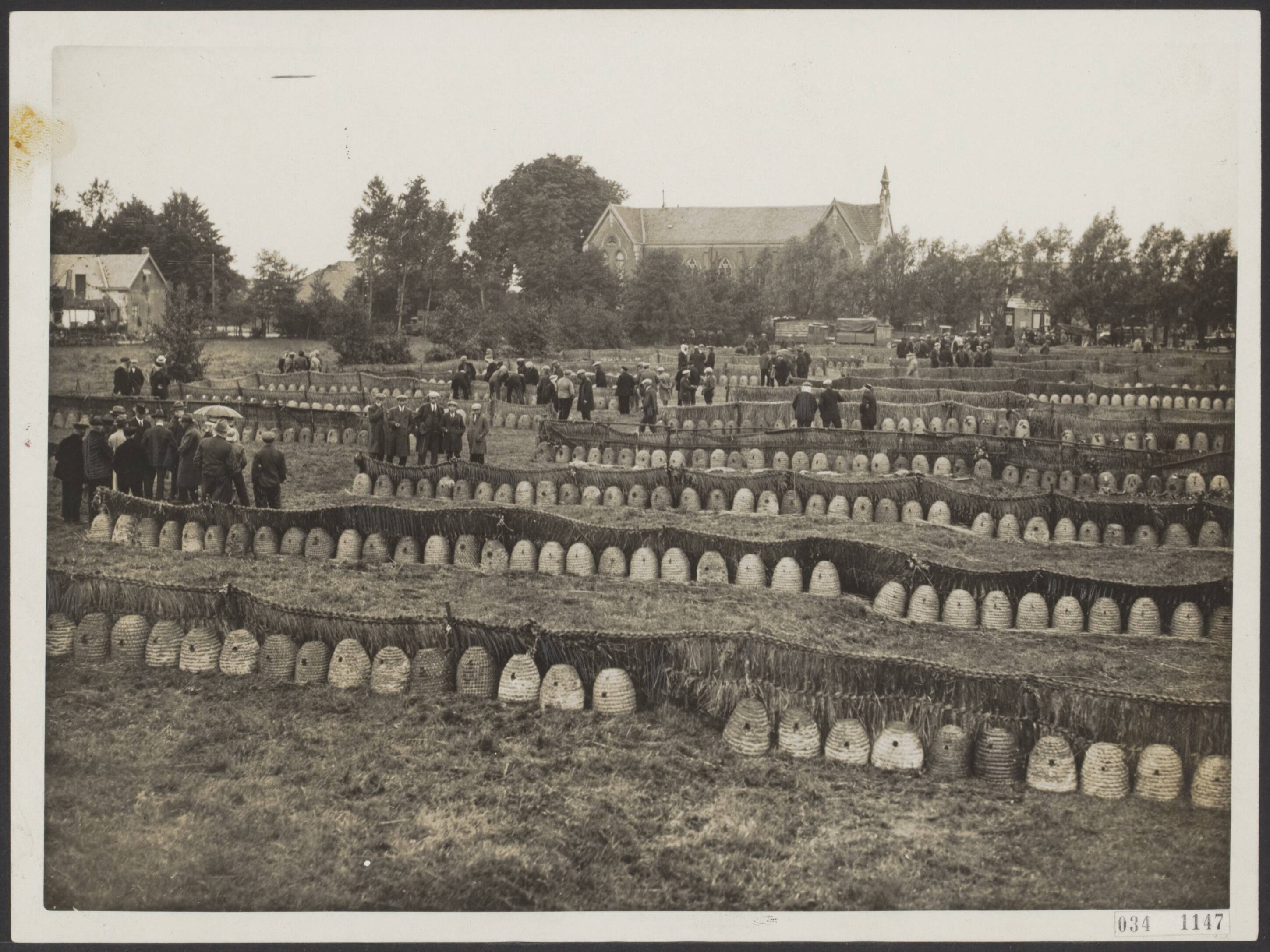 Fotocollectie Elsevier Binnenland — Jaarlijkse bijenmarkt te Veenendaal, welke als de grootste ter wereld wordt beschouwd. — Foto: N.V. Polygoon. Licentie: Set B: Rechtenvrij / Publiek Domein. Bron: Nationaal Archief. http://hdl.handle.net/10648/ade93e0e-d0b4-102d-bcf8-003048976d84