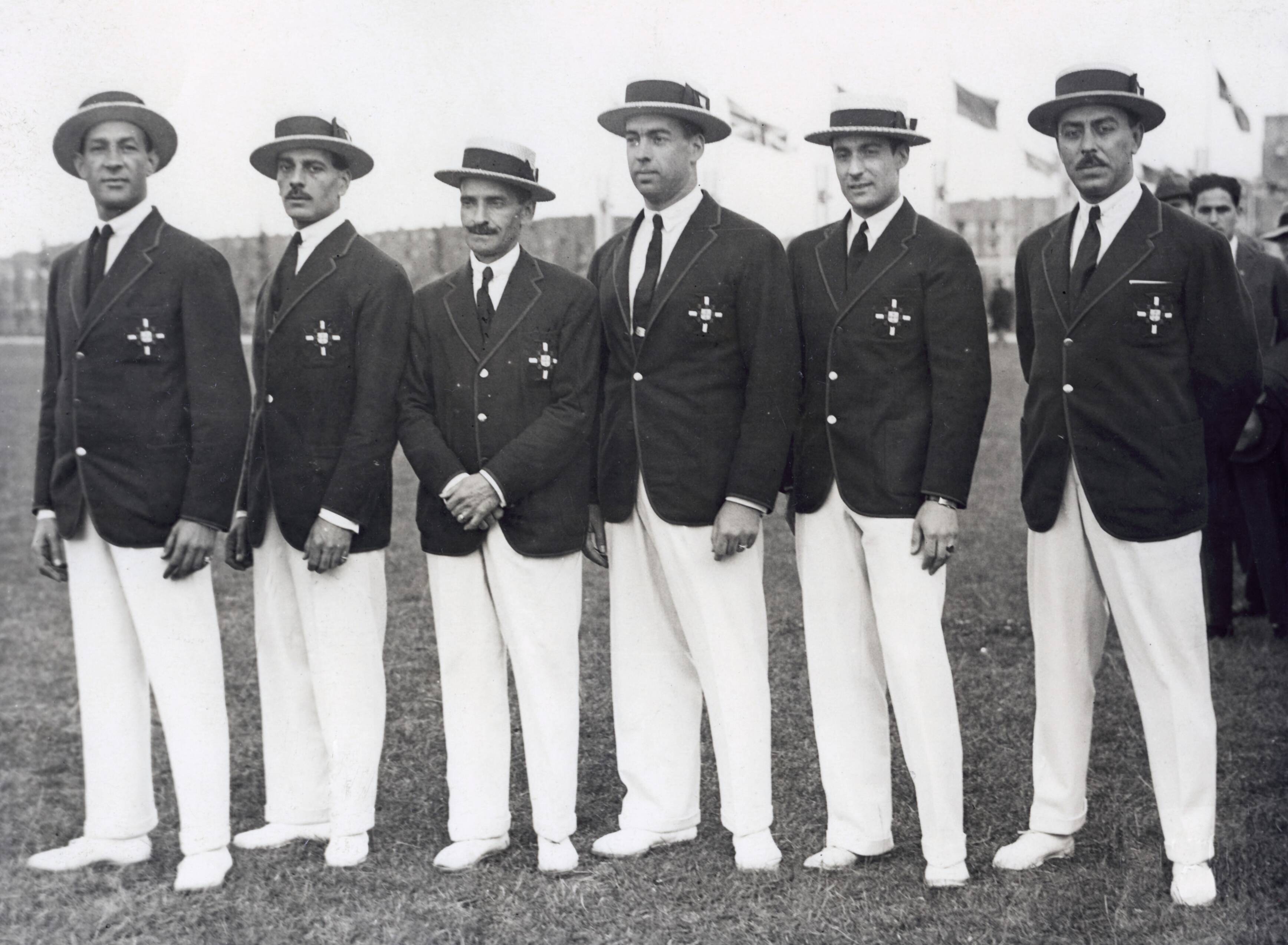 Portretten, Sport — Sport. Olympische Spelen Amsterdam 1928. Openingsceremonie op 28 juli. Deelnemers uit Portugal. — Foto: Fotograaf Onbekend / Algemeen Fotobureau Amsterdam / Rechtenvrij (05589). Licentie: Set B: Rechtenvrij / Publiek Domein. Bron: Nationaal Archief. http://hdl.handle.net/10648/35429da7-0a93-a382-e063-6df0900a6686