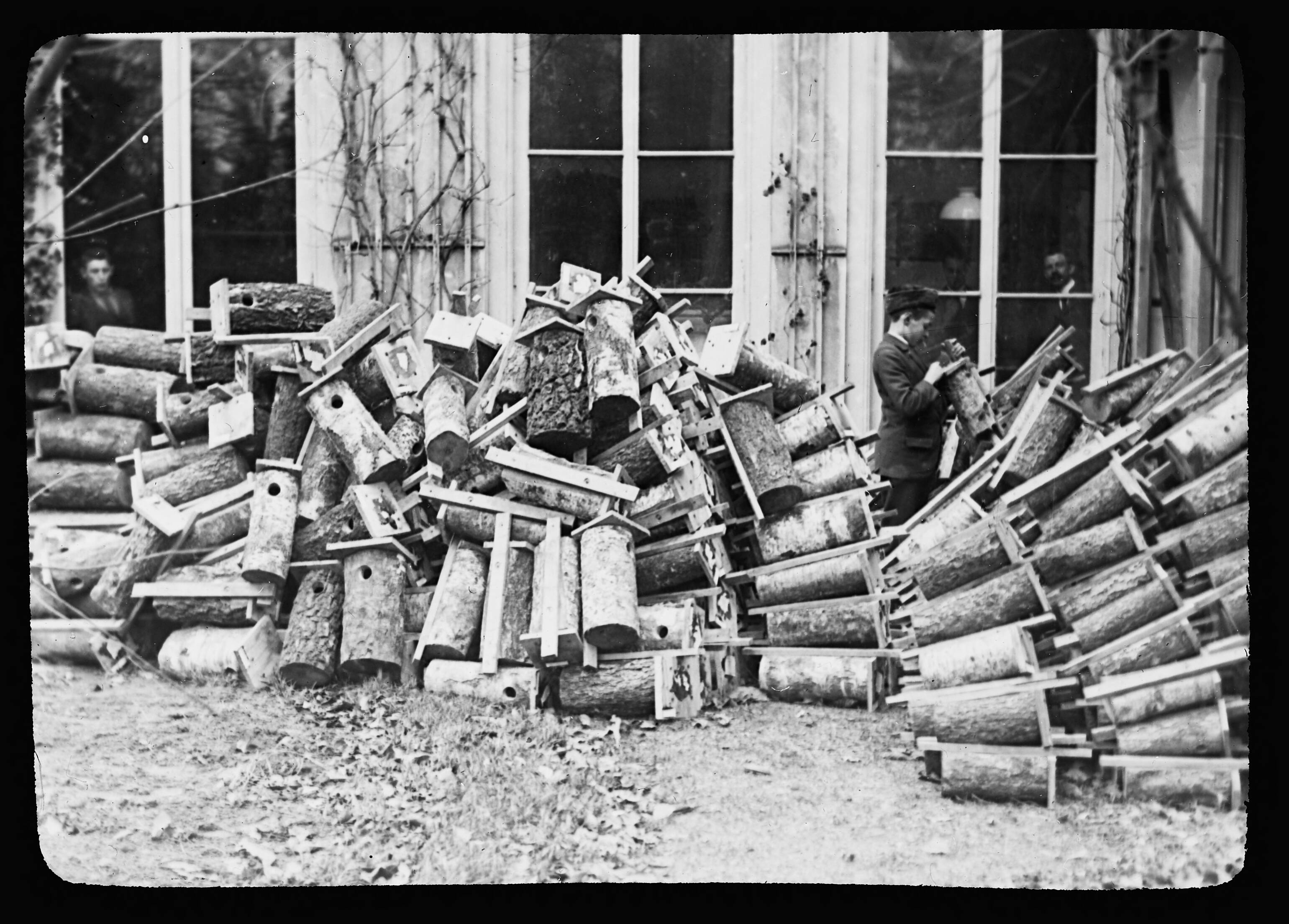 Fotocollectie Nederlandse Heidemaatschappij — kunstmatige vogelwoningen — Foto: Fotograaf Onbekend / Heidemij. Licentie: Set B: Rechtenvrij / Publiek Domein. Bron: Nationaal Archief. http://hdl.handle.net/10648/ae4769b6-d0b4-102d-bcf8-003048976d84