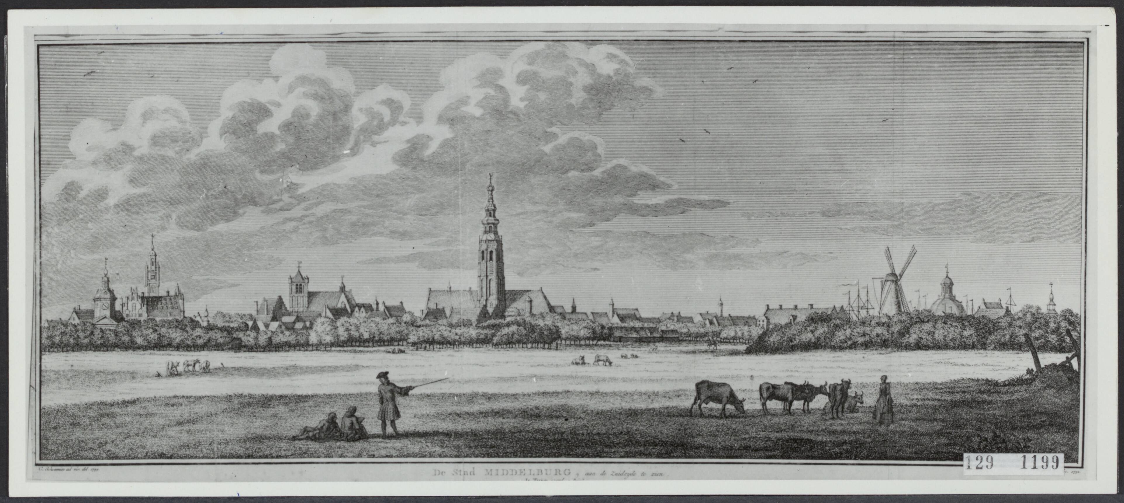 Fotocollectie Rijksvoorlichtingsdienst Eigen — Middelburg (gravure) — Foto: Rijksvoorlichtingsdienst (RVD). Licentie: Set B: Rechtenvrij / Publiek Domein. Bron: Nationaal Archief. http://hdl.handle.net/10648/af48f7d0-d0b4-102d-bcf8-003048976d84