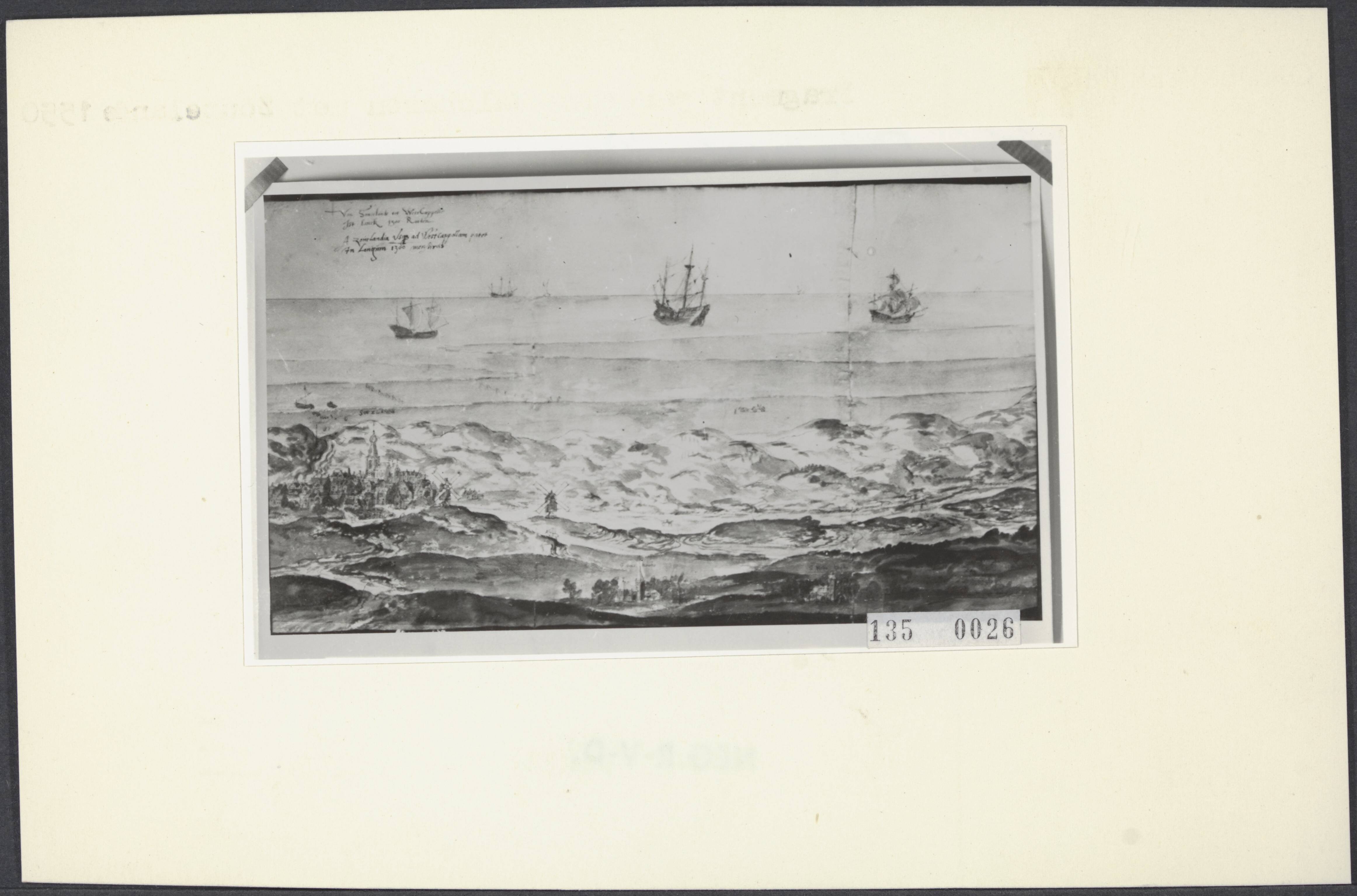 Fotocollectie Rijksvoorlichtingsdienst Eigen — Detail uit panorama van Walcheren ook wel genoemd "De Zelandiae Descriptio" van Antoon van den Wijngaarde uit ca. 1550: Zoutelande en Sint Janskerke met omgeving — Foto: Rijksvoorlichtingsdienst (RVD). Licentie: Set B: Rechtenvrij / Publiek Domein. Bron: Nationaal Archief. http://hdl.handle.net/10648/af5f8da6-d0b4-102d-bcf8-003048976d84