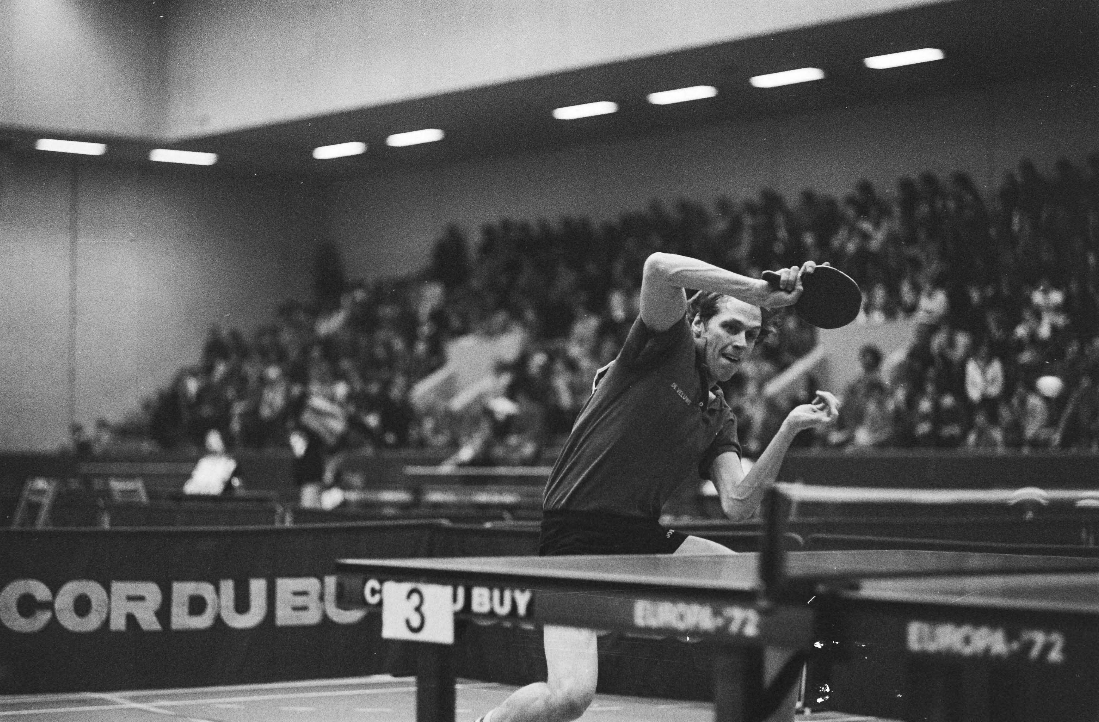 Fotocollectie Anefo — Nederlandse kampioenschappen tafeltennis in Utrecht, Van Spanje in aktie — Foto: Croes, Rob C. / Anefo. Licentie: Set B: Rechtenvrij / Publiek Domein. Bron: Nationaal Archief. http://hdl.handle.net/10648/acf71fd4-d0b4-102d-bcf8-003048976d84