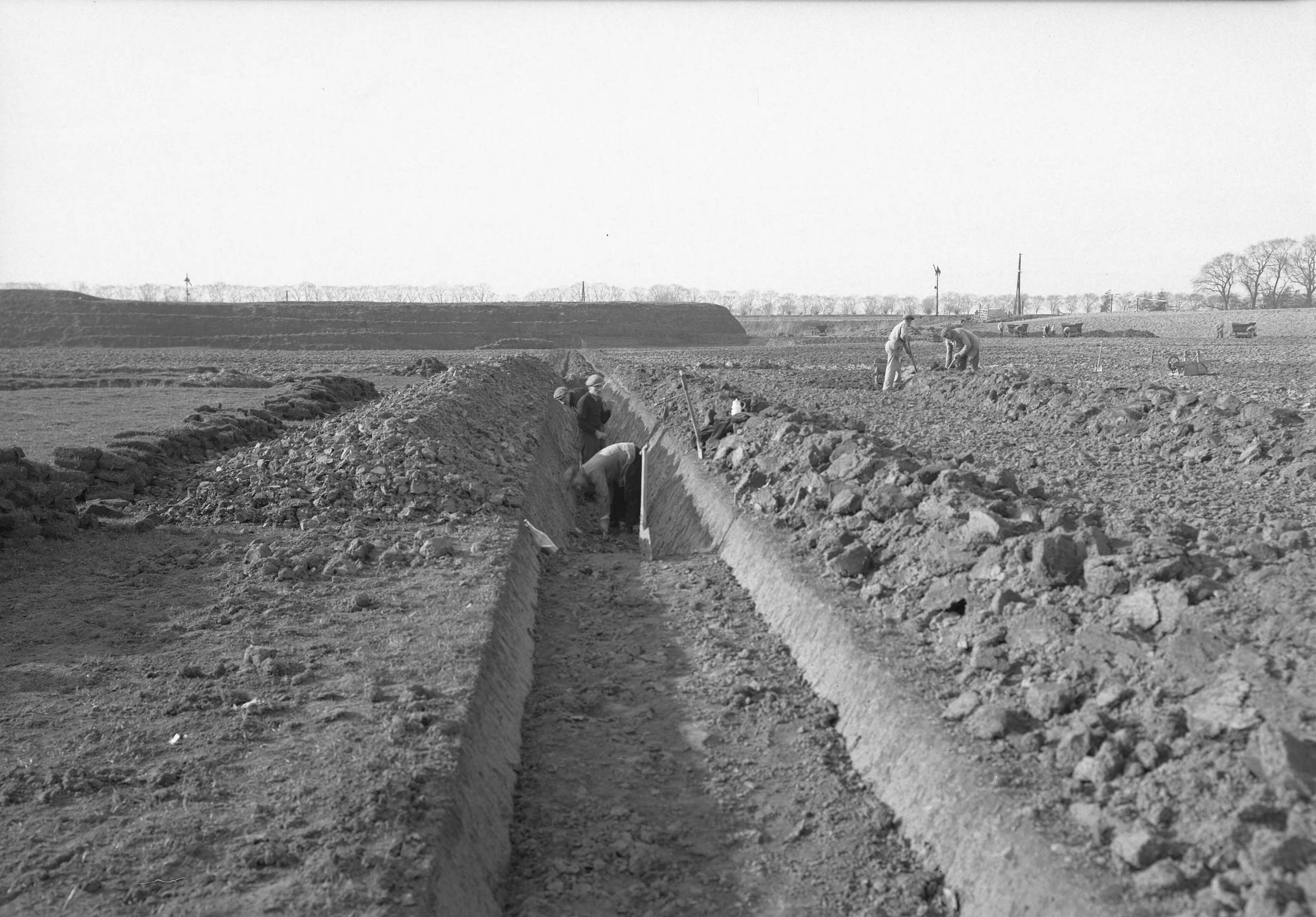 Fotocollectie Nederlandse Heidemaatschappij — Middelburg|Zeeland|ontginning |grondbewerking |egaliseren |bezanden — Foto: Fotograaf Onbekend / Heidemij. Licentie: Set B: Rechtenvrij / Publiek Domein. Bron: Nationaal Archief. http://hdl.handle.net/10648/ae43d0d0-d0b4-102d-bcf8-003048976d84