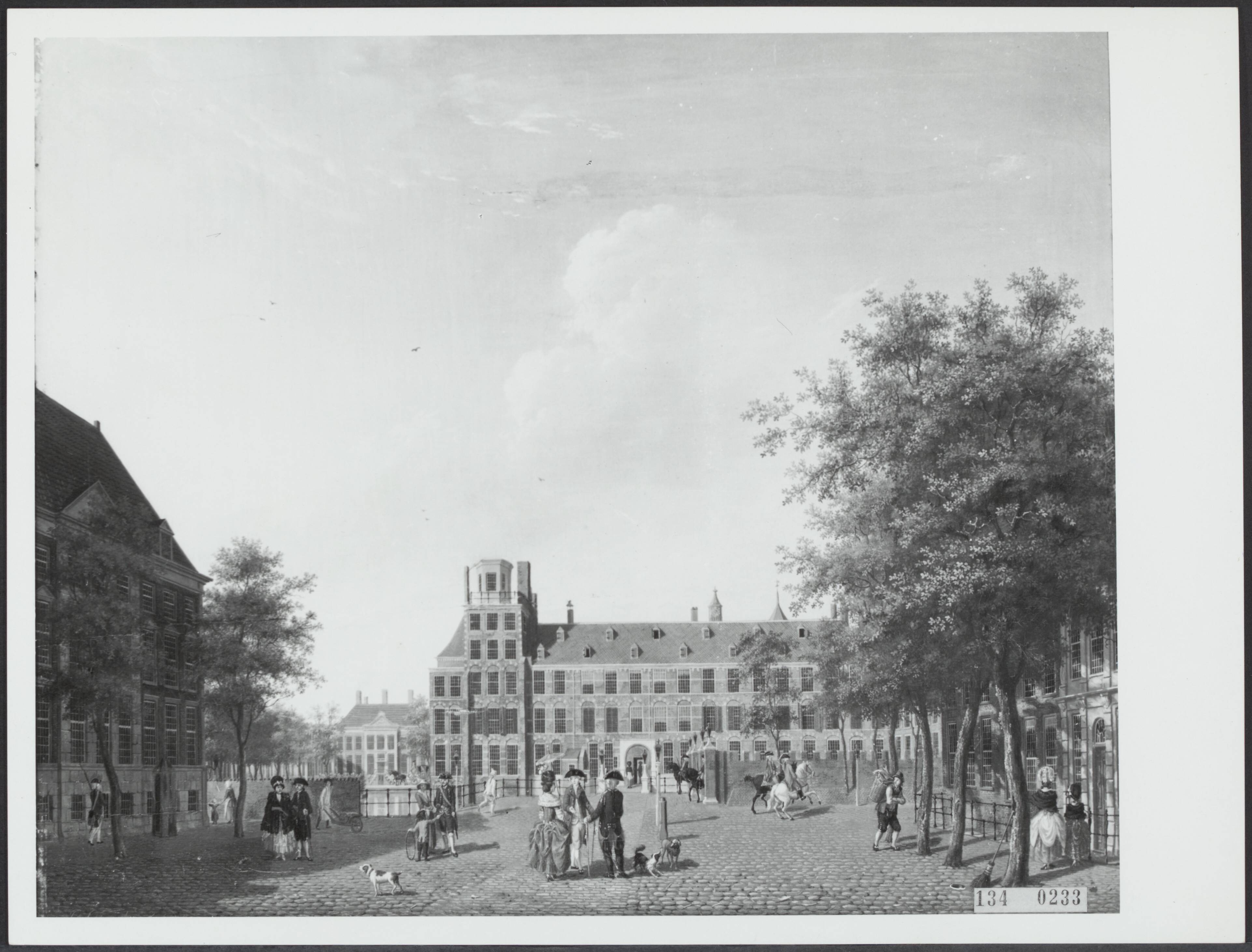 Kunst / schilderijen, aquarellen en tekeningen [RVD] — "Het Buitenhof" van J. Ouwater — Foto: Gemeentemuseum Den Haag. Licentie: Set B: Rechtenvrij / Publiek Domein. Bron: Nationaal Archief. http://hdl.handle.net/10648/af5be890-d0b4-102d-bcf8-003048976d84