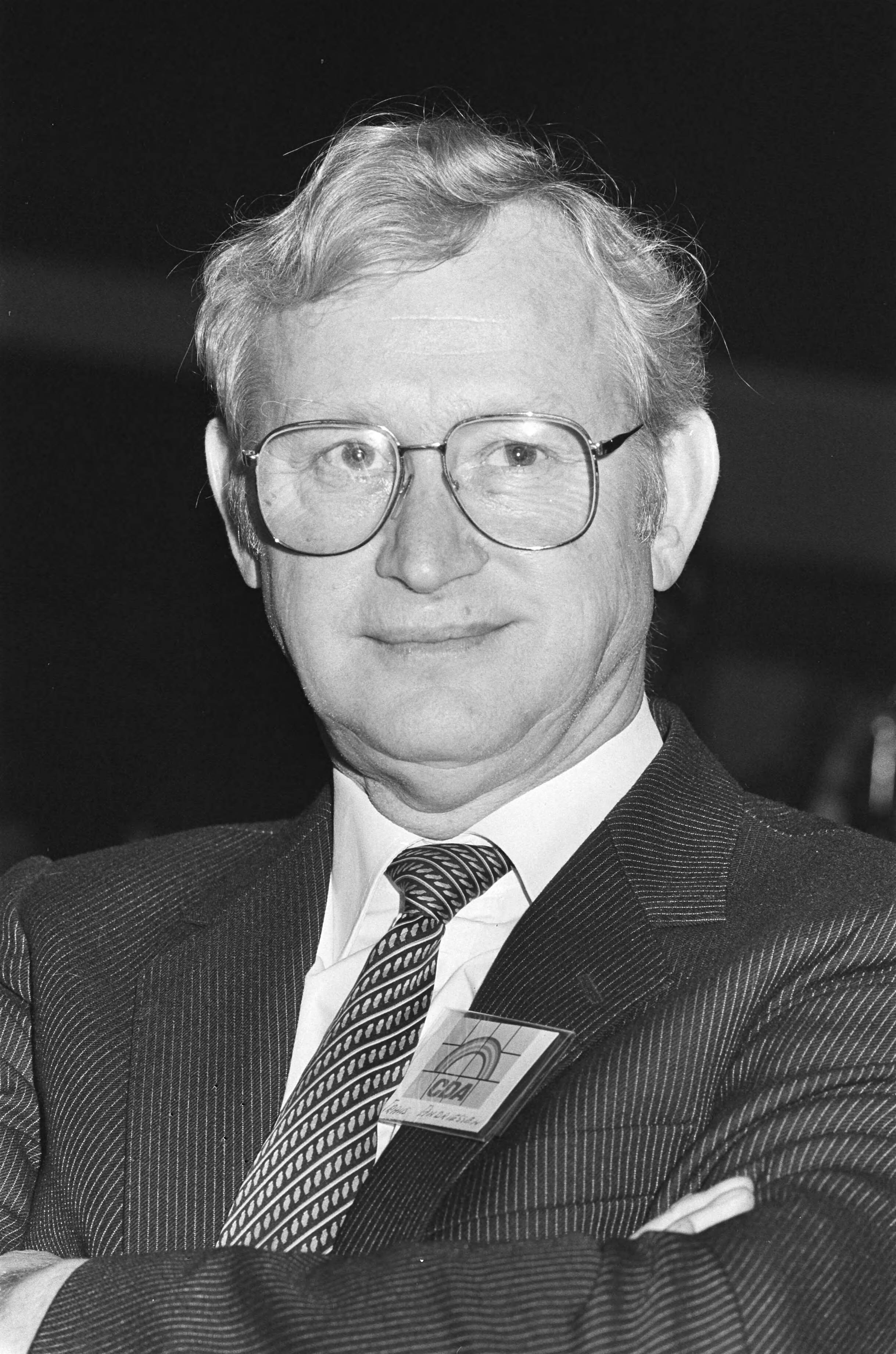 Fotocollectie Anefo — CDA-congres over Europese verkiezingen (Breda); Europese commissaris Frans Andriessen , kop — Foto: Bogaerts, Rob / Anefo. Licentie: Set B: Rechtenvrij / Publiek Domein. Bron: Nationaal Archief. http://hdl.handle.net/10648/ad34887e-d0b4-102d-bcf8-003048976d84
