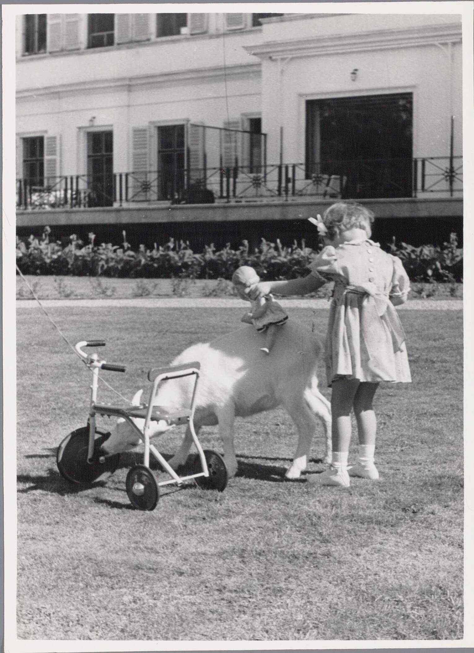 Fotocollectie RVD / Koninklijk Huis — Prinses Marijke met een geit bij Paleis Soestdijk — Foto: Zandvoort, Jos / RVD. Licentie: Set B: Rechtenvrij / Publiek Domein. Bron: Nationaal Archief. http://hdl.handle.net/10648/afacc4fe-d0b4-102d-bcf8-003048976d84
