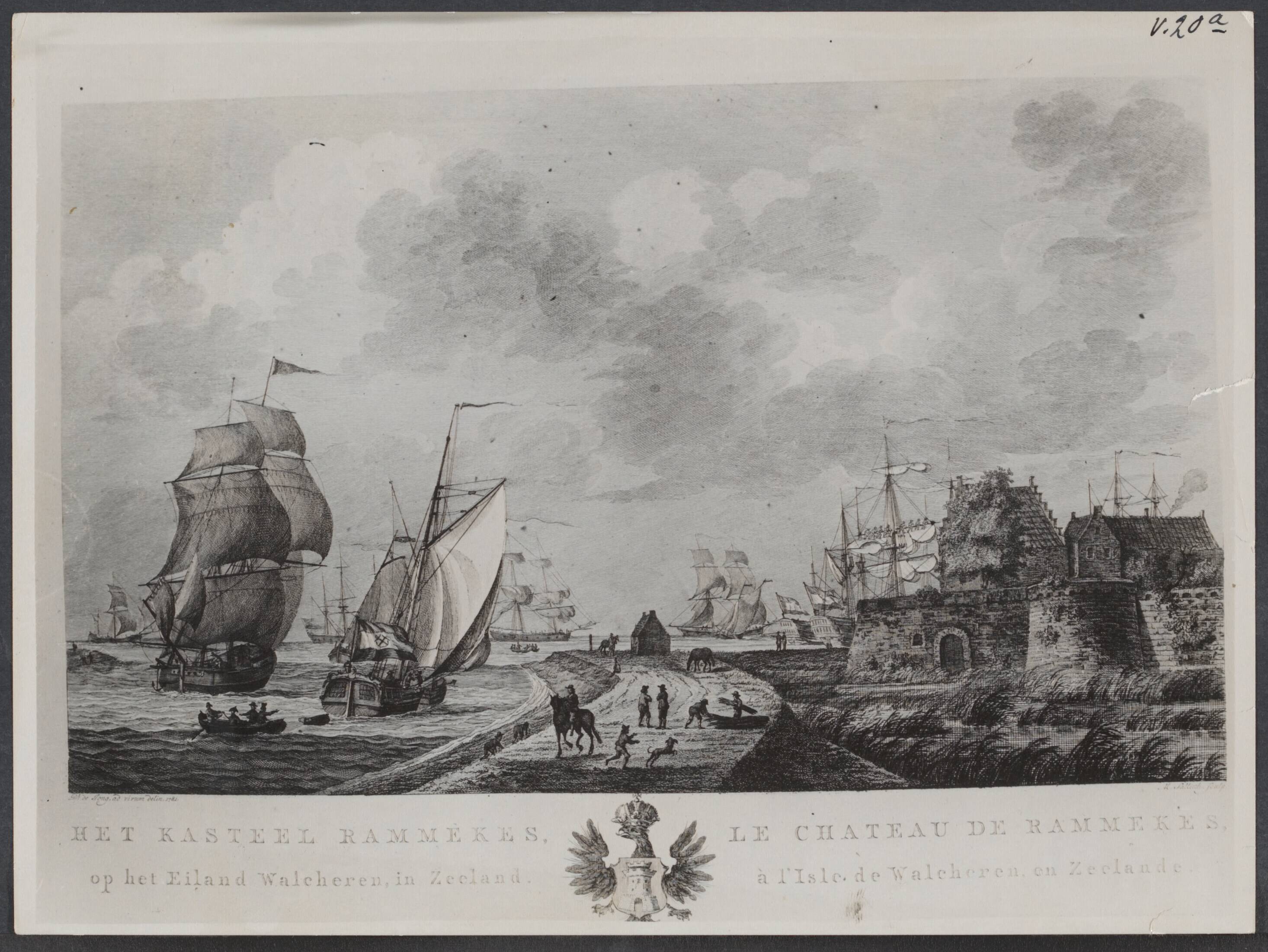 Kastelen, landgoederen Radboud t/m Rossum - Nederland — Prent "het kasteel Rammekes op het eiland Walcheren in Zeeland" [Fort Rammenkens] — Foto: Onbekend / Publiek Domein of Rechtenvrij. Licentie: Set B: Rechtenvrij / Publiek Domein. Bron: Nationaal Archief. http://hdl.handle.net/10648/1734949b-f3a6-4b85-51f9-4d77e2725746