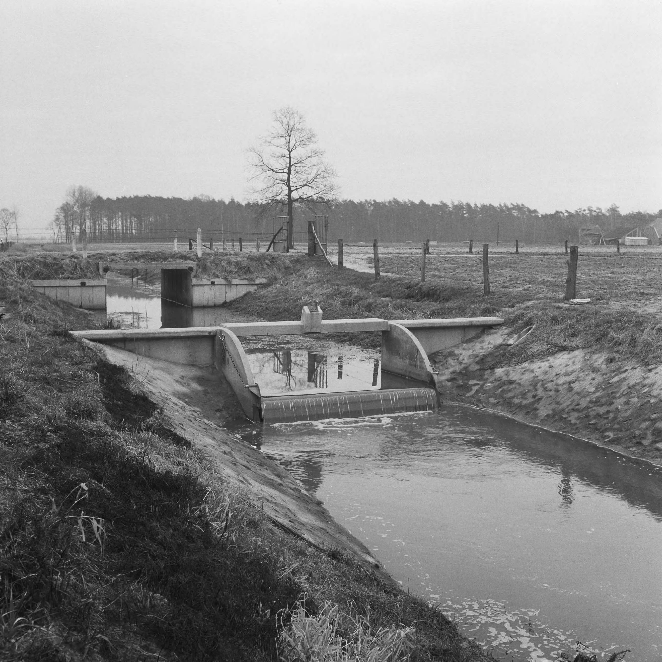 Fotocollectie Nederlandse Heidemaatschappij — inpoldering |bemaling |stuwen |waterschappen|Laren — Foto: Fotograaf Onbekend / Heidemij. Licentie: Set B: Rechtenvrij / Publiek Domein. Bron: Nationaal Archief. http://hdl.handle.net/10648/ae4d7ed2-d0b4-102d-bcf8-003048976d84