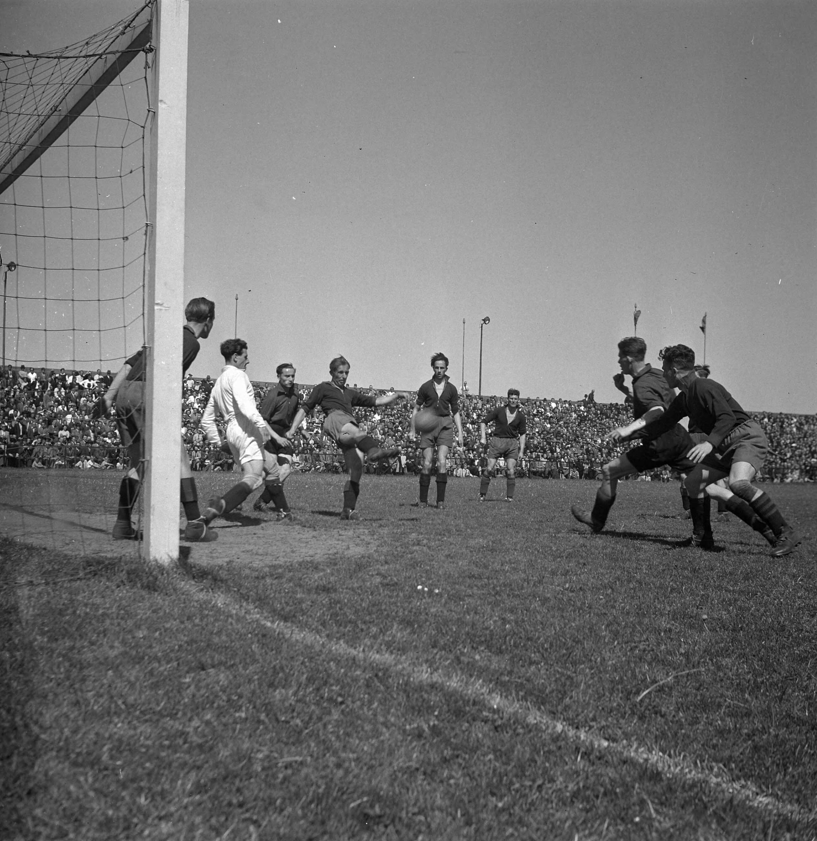 Fotocollectie Anefo — Voetbal. Haarlem tegen BVV 2-0. Spelmoment — Foto: Valk, […] van der / Anefo. Licentie: Set B: Rechtenvrij / Publiek Domein. Bron: Nationaal Archief. http://hdl.handle.net/10648/a8b6d202-d0b4-102d-bcf8-003048976d84