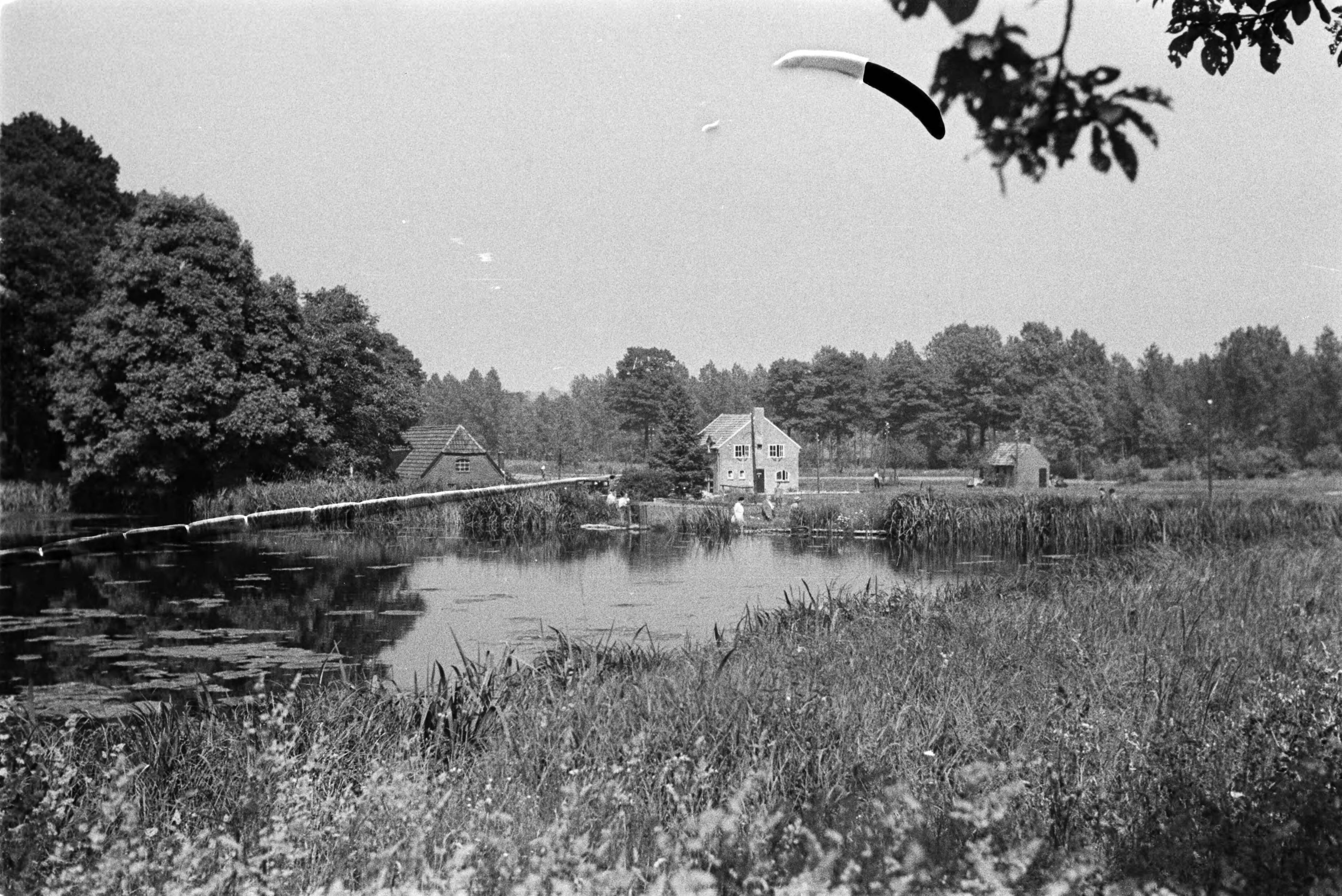 Fotocollectie Nederlandse Heidemaatschappij — Gulpen|visserij |viskwekerijen |instroomvijvers — Foto: Fotograaf Onbekend / Heidemij. Licentie: Set B: Rechtenvrij / Publiek Domein. Bron: Nationaal Archief. http://hdl.handle.net/10648/ae89e214-d0b4-102d-bcf8-003048976d84
