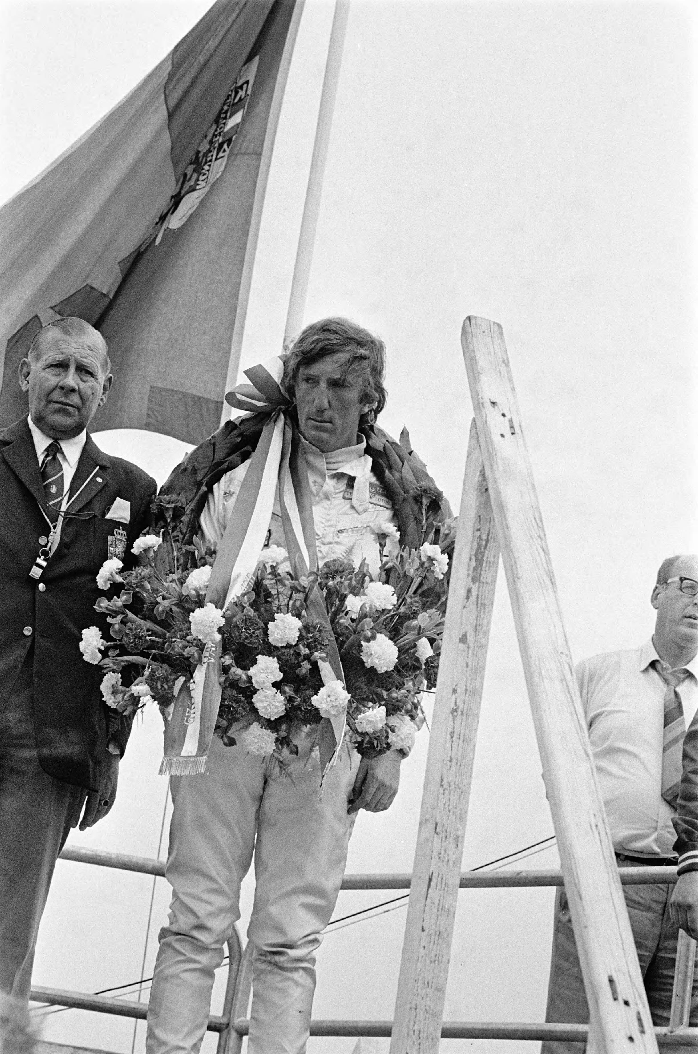 Grand Prix Zandvoort 1970 — Grand Prix 1970 van Nederland voor Formule I wagens , Zandvoort; Jochen Rindt (winnaar) — Foto: Evers, Joost / Anefo. Licentie: Set B: Rechtenvrij / Publiek Domein. Bron: Nationaal Archief. http://hdl.handle.net/10648/ab9a4684-d0b4-102d-bcf8-003048976d84