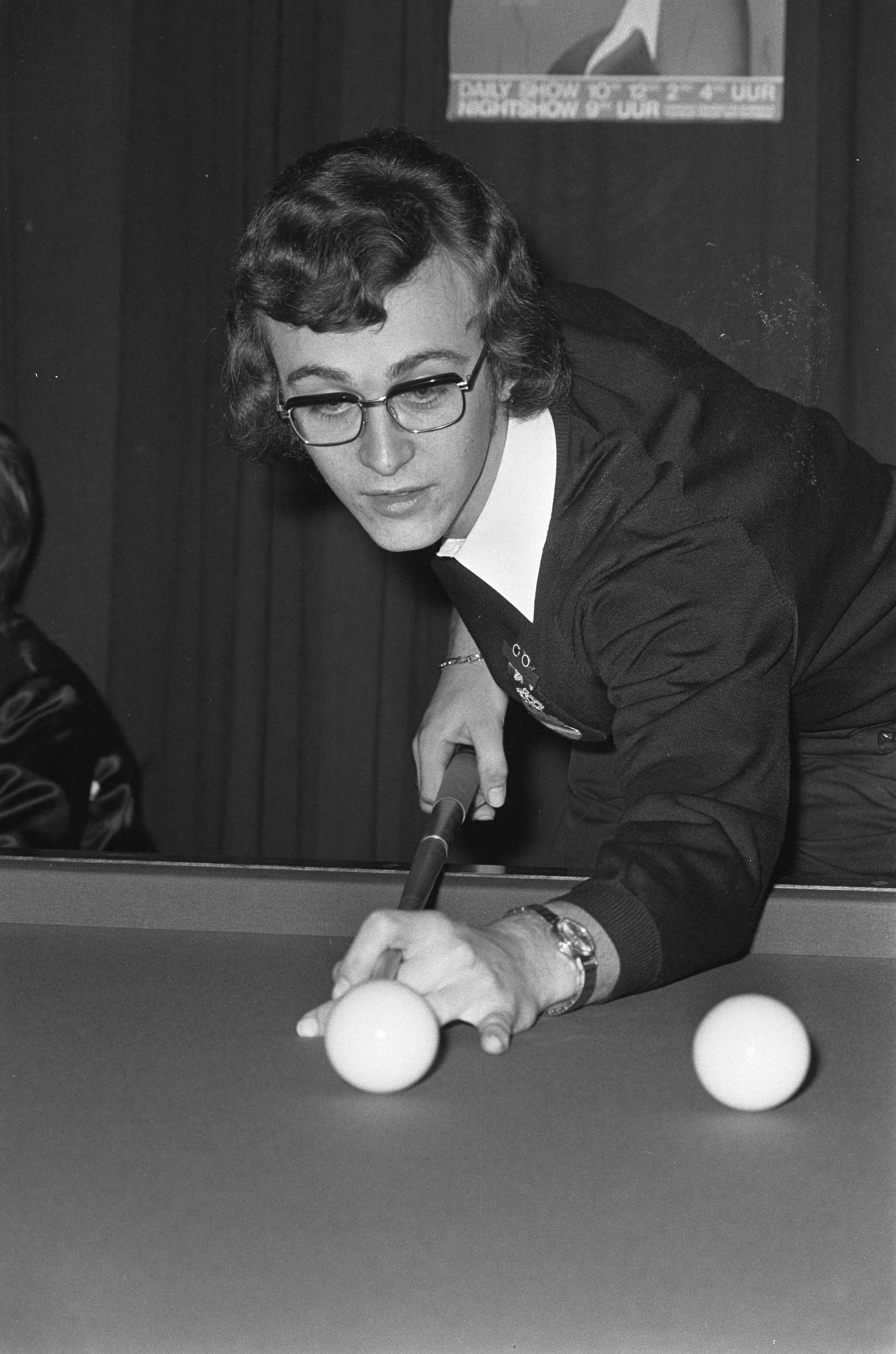 Fotocollectie Anefo — Europees kampioenschap bandstoten in Zandvoort, Van de Smissen in actie — Foto: Verhoeff, Bert / Anefo. Licentie: Set B: Rechtenvrij / Publiek Domein. Bron: Nationaal Archief. http://hdl.handle.net/10648/ac46f122-d0b4-102d-bcf8-003048976d84