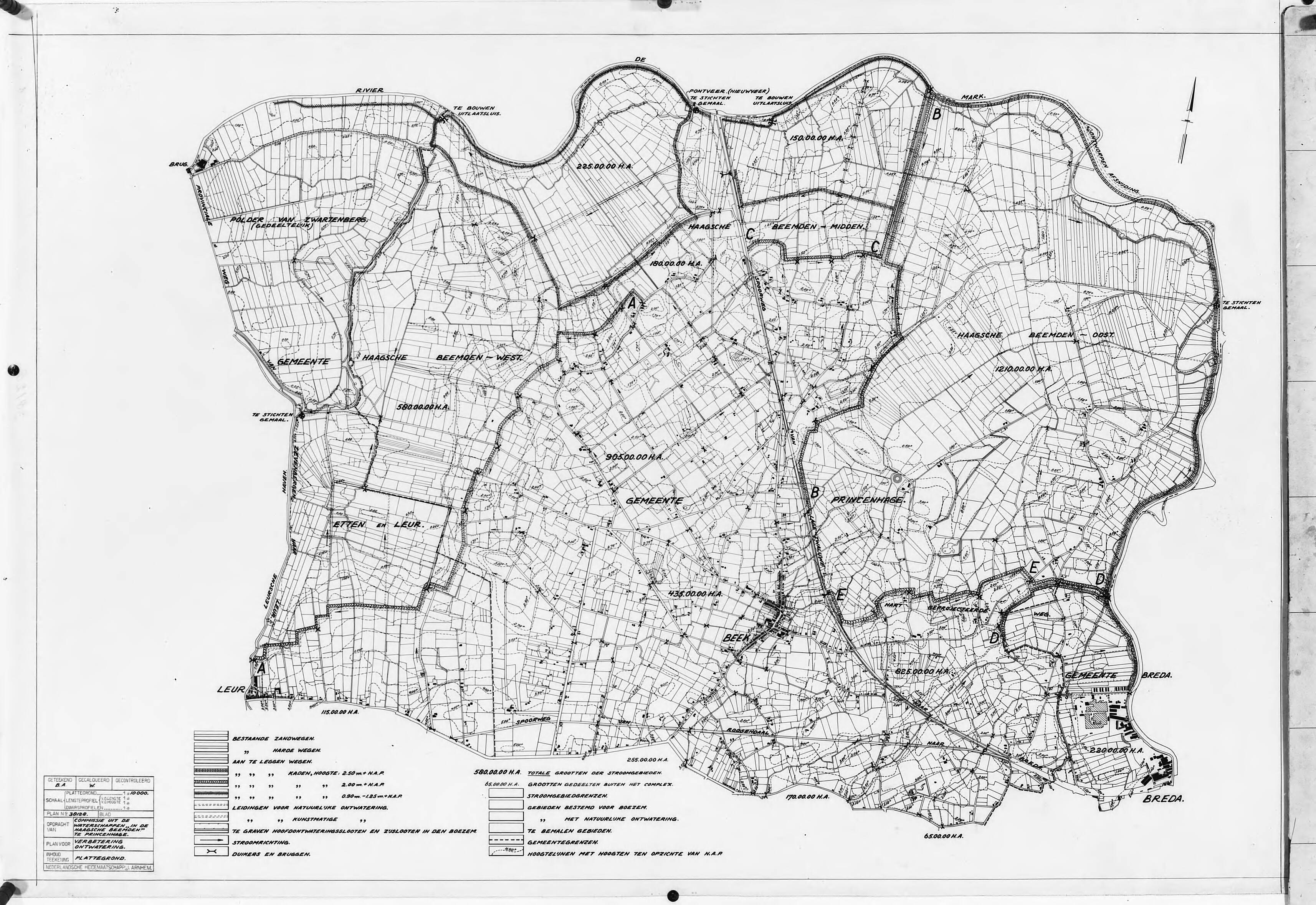 Fotocollectie Nederlandse Heidemaatschappij — Breda|landkaarten |plattegronden |ontwateringen — Foto: Fotograaf Onbekend / Heidemij. Licentie: Set B: Rechtenvrij / Publiek Domein. Bron: Nationaal Archief. http://hdl.handle.net/10648/ae687750-d0b4-102d-bcf8-003048976d84