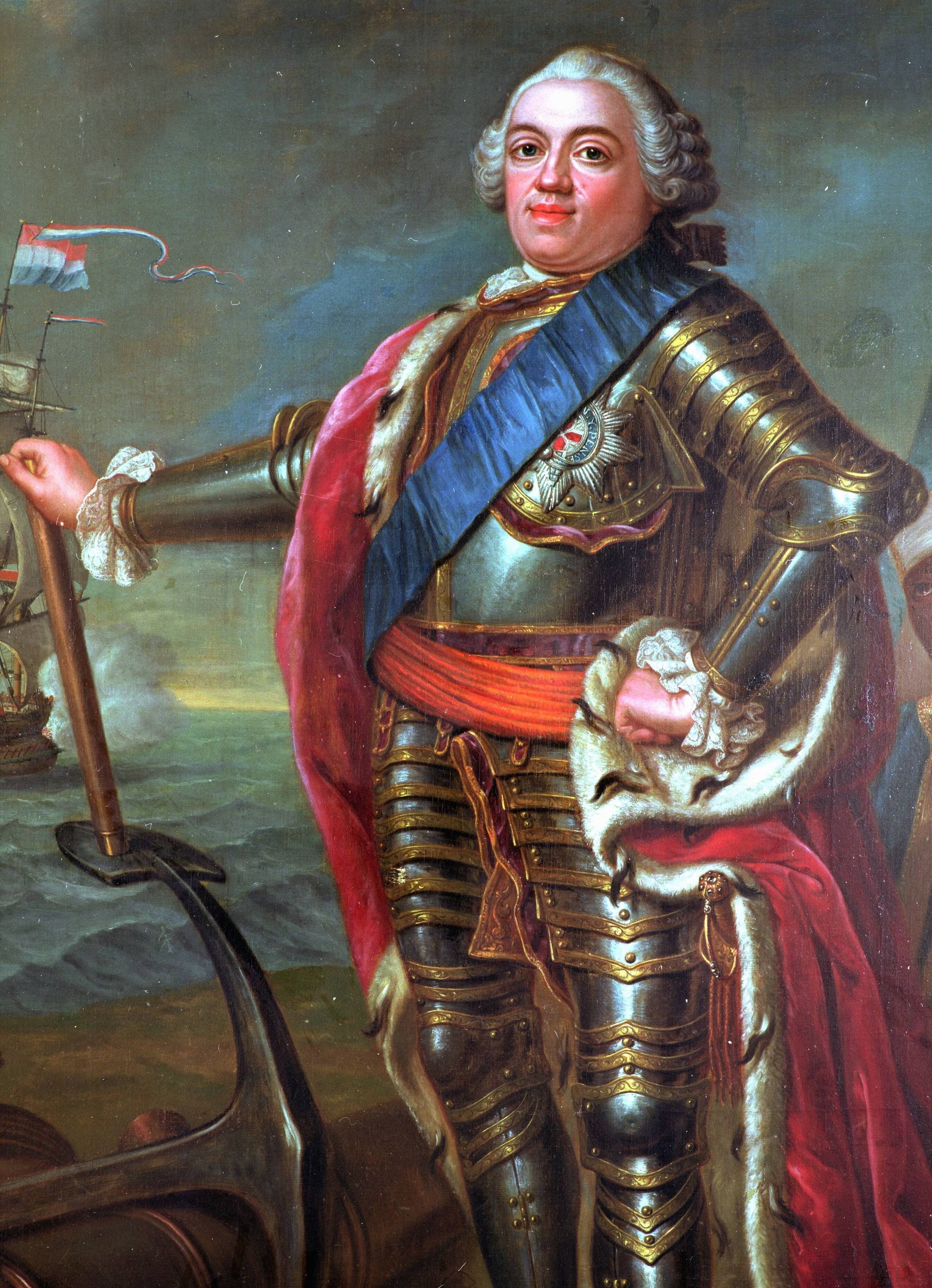 Fotocollectie RVD / Koninklijk Huis — Schilderij van Jacques André Joseph Camelot: Prins Willem IV (1711-1751) in de Statenzaal van het ministerie van Algemene Zaken, Binnenhof 20, Den Haag — Foto: Onbekend / RVD. Licentie: Set B: Rechtenvrij / Publiek Domein. Bron: Nationaal Archief. http://hdl.handle.net/10648/afb1fe10-d0b4-102d-bcf8-003048976d84