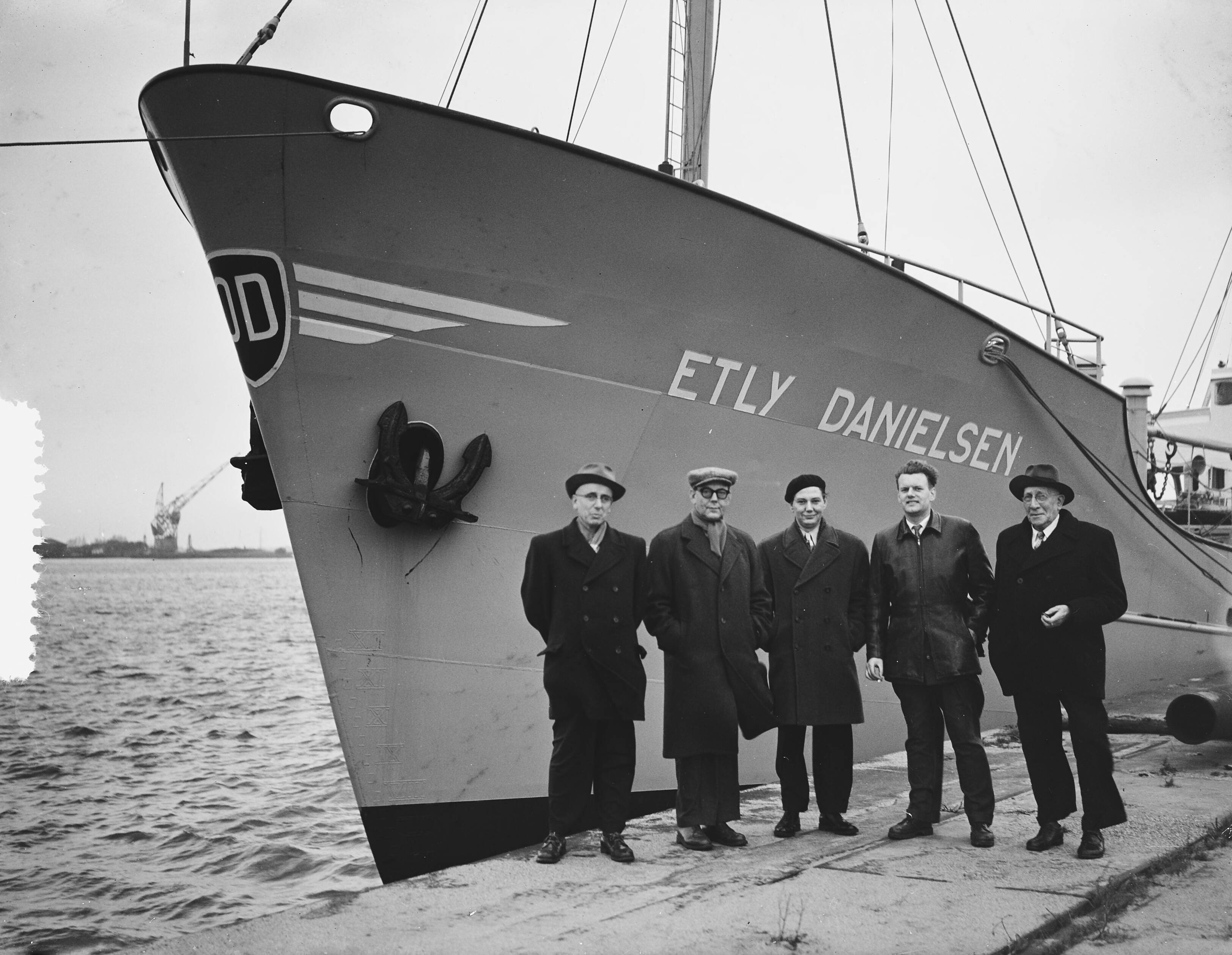Proefvaart m.s. "Etly Danielsen" gebouwd bij de NV Zaanlandse Scheepsbouw Mij. te Zaandam — Foto: Bilsen, Joop van / Anefo. — Licentie: Set B: Rechtenvrij / Publiek Domein. Bron: Nationaal Archief. http://hdl.handle.net/10648/a940171a-d0b4-102d-bcf8-003048976d84