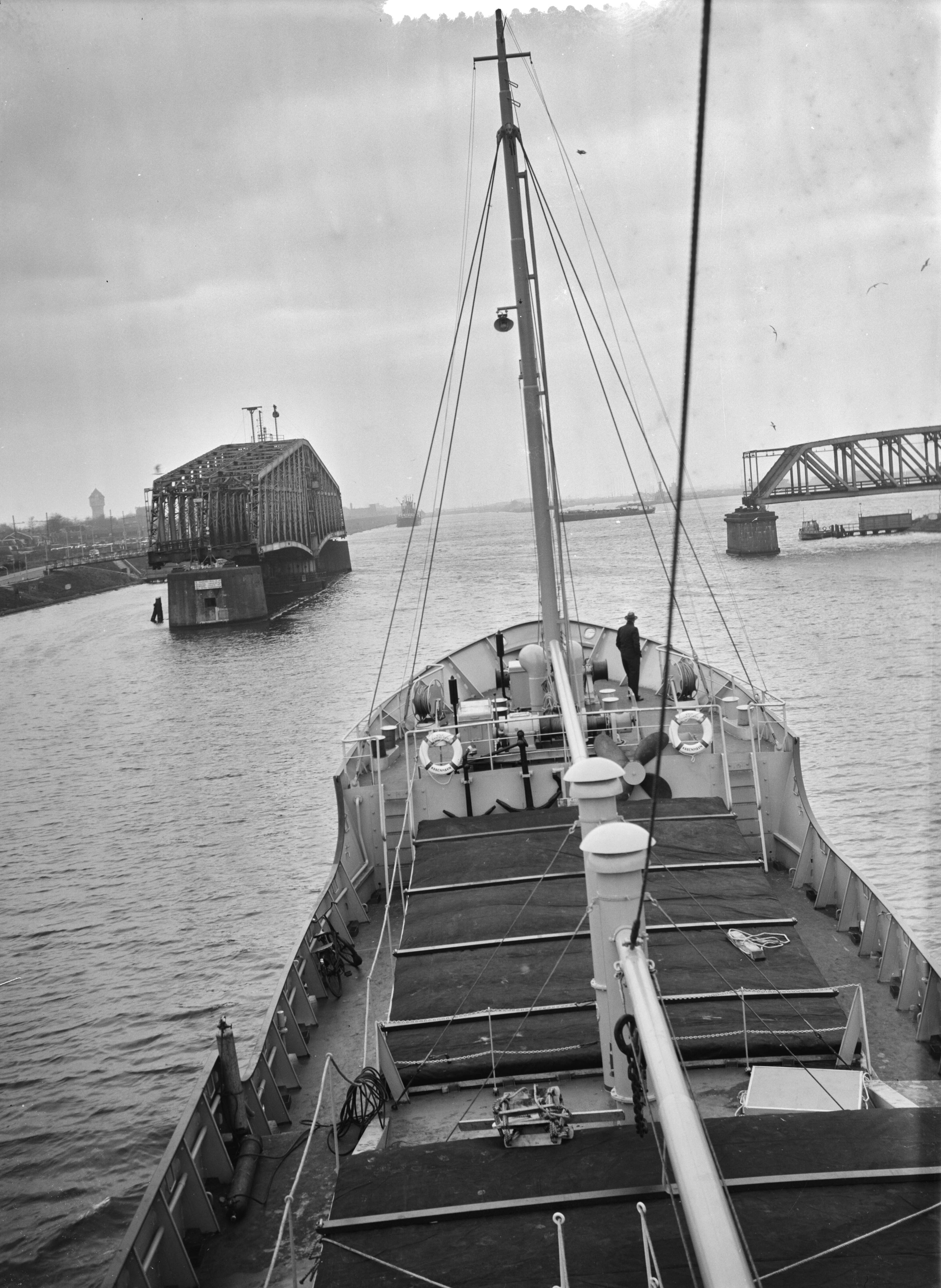 Proefvaart m.s. "Etly Danielsen" gebouwd bij de NV Zaanlandse Scheepsbouw Mij. te Zaandam — Foto: Bilsen, Joop van / Anefo. — Licentie: Set B: Rechtenvrij / Publiek Domein. Bron: Nationaal Archief. http://hdl.handle.net/10648/a9402336-d0b4-102d-bcf8-003048976d84