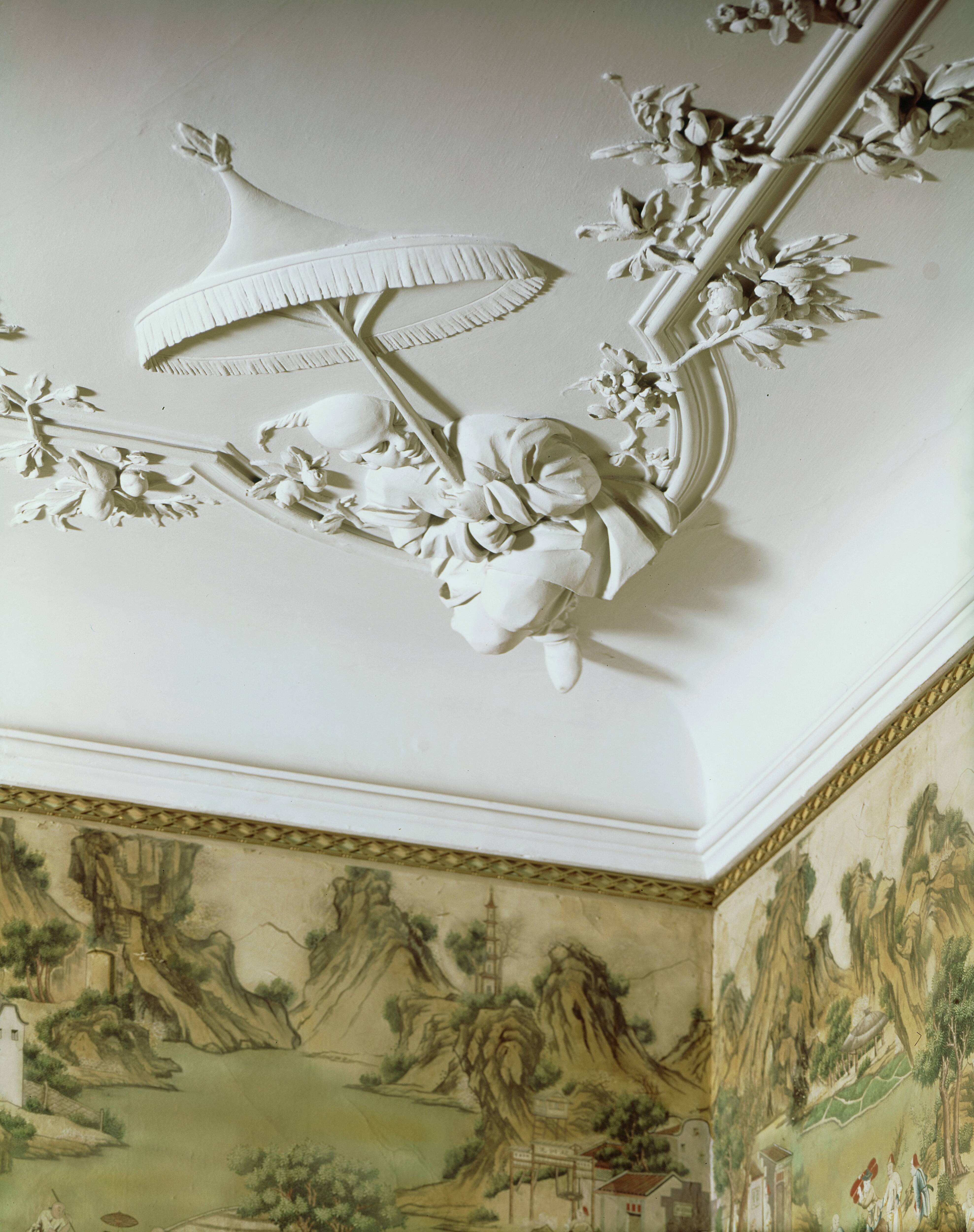 Paleis Huis ten Bosch te Den Haag — De Chinese zaal, detail plafond — Foto: Hofmeester, Bart / RVD. Licentie: Set B: Rechtenvrij / Publiek Domein. Bron: Nationaal Archief. http://hdl.handle.net/10648/afa8e6c2-d0b4-102d-bcf8-003048976d84