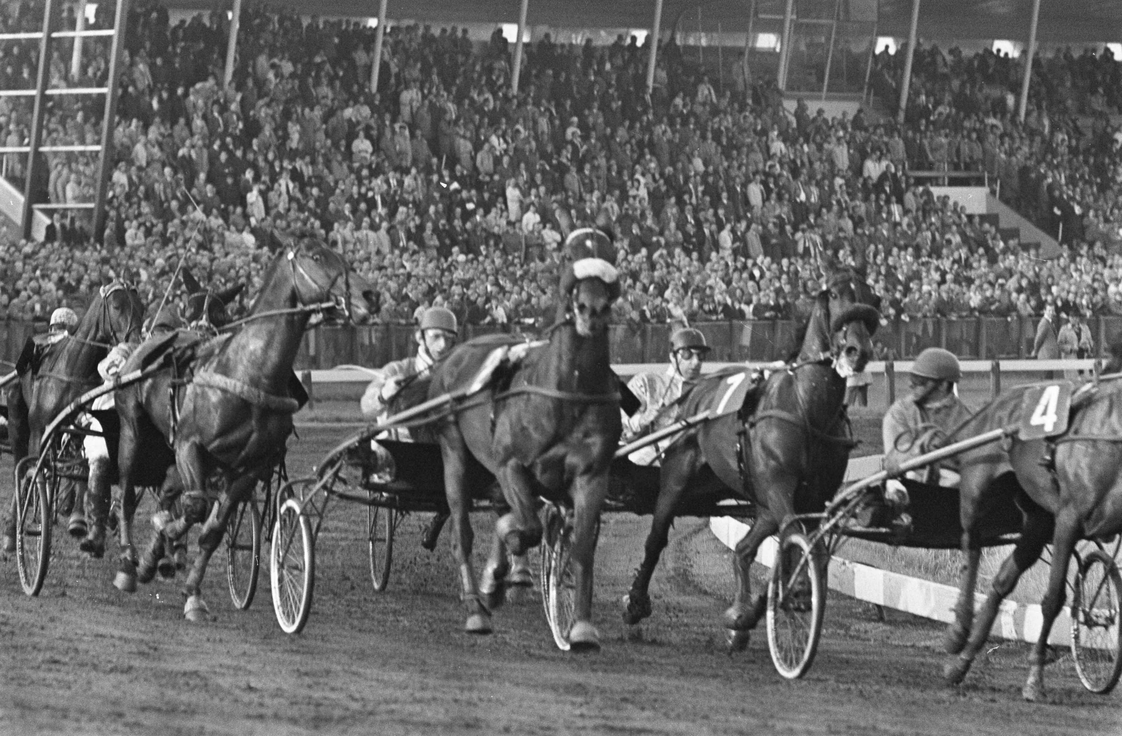 Draverijkampioenschappen Nederland-België 1968 op Duindigt — J. Wagenaar jr (rechts) tijdens de vierdraverij — Foto: Fotograaf Onbekend / Anefo. Licentie: Set B: Rechtenvrij / Publiek Domein. Bron: Nationaal Archief. http://hdl.handle.net/10648/ab4f580e-d0b4-102d-bcf8-003048976d84
