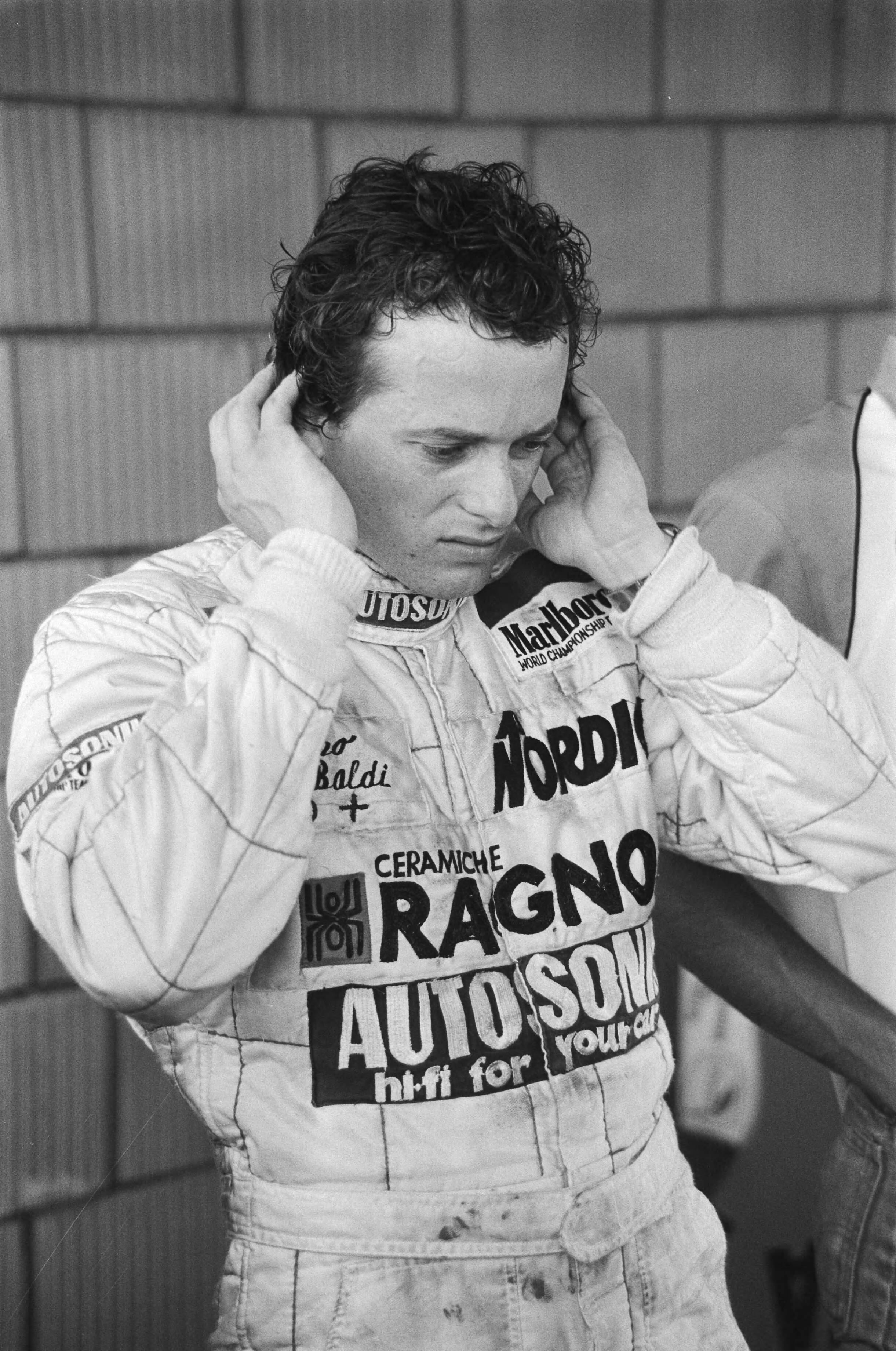 Fotocollectie Anefo — Grand Pris van Nederland te Zandvoort; koppen coureurs, Mauro Baldi — Foto: Dijk, Hans van / Anefo. Licentie: Set B: Rechtenvrij / Publiek Domein. Bron: Nationaal Archief. http://hdl.handle.net/10648/ad1ac010-d0b4-102d-bcf8-003048976d84