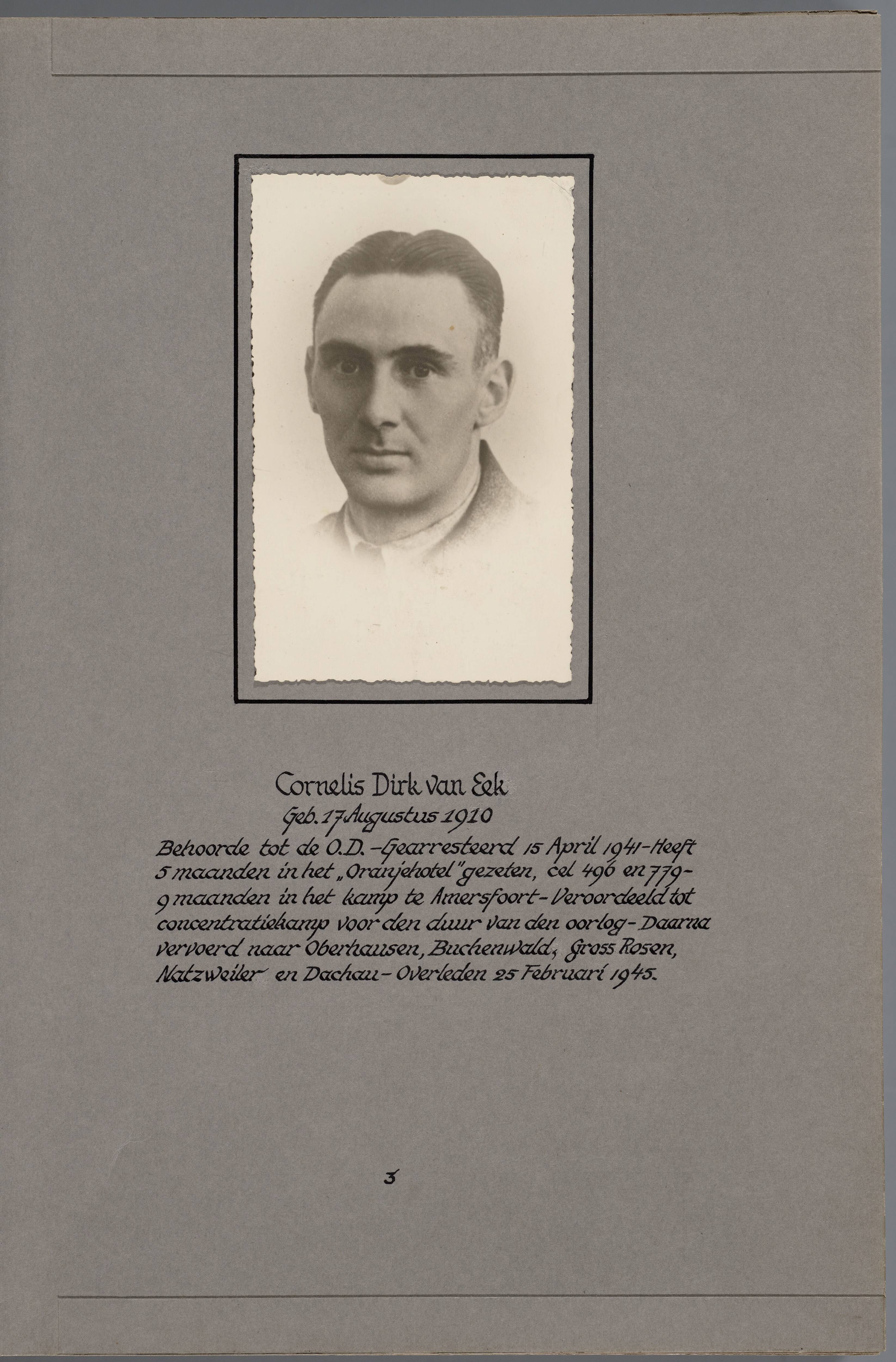 Stichting Oranjehotel: Doodenboeken Cornelis Dirk van Eck
