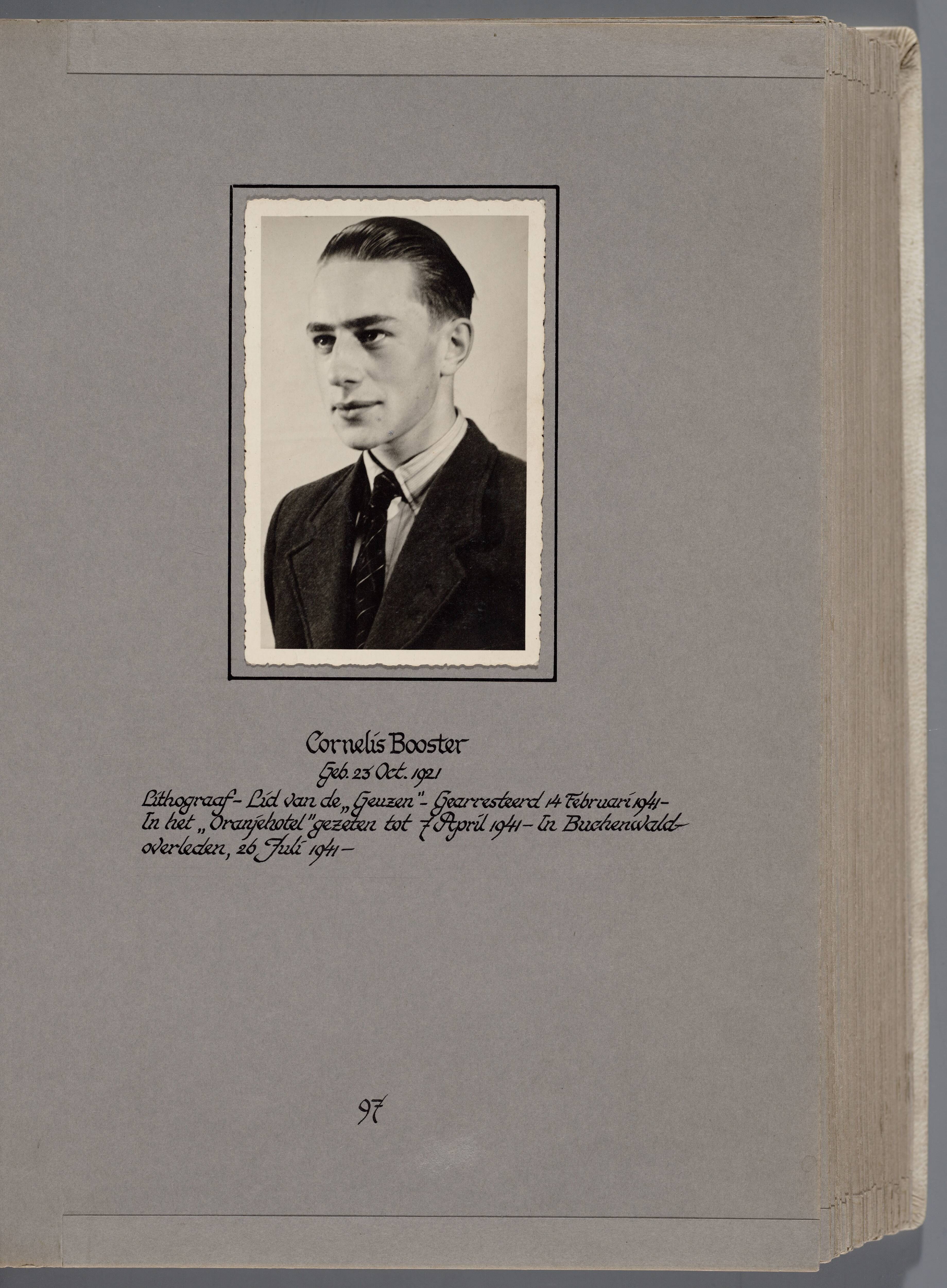 Stichting Oranjehotel: Doodenboeken Cornelis Booster