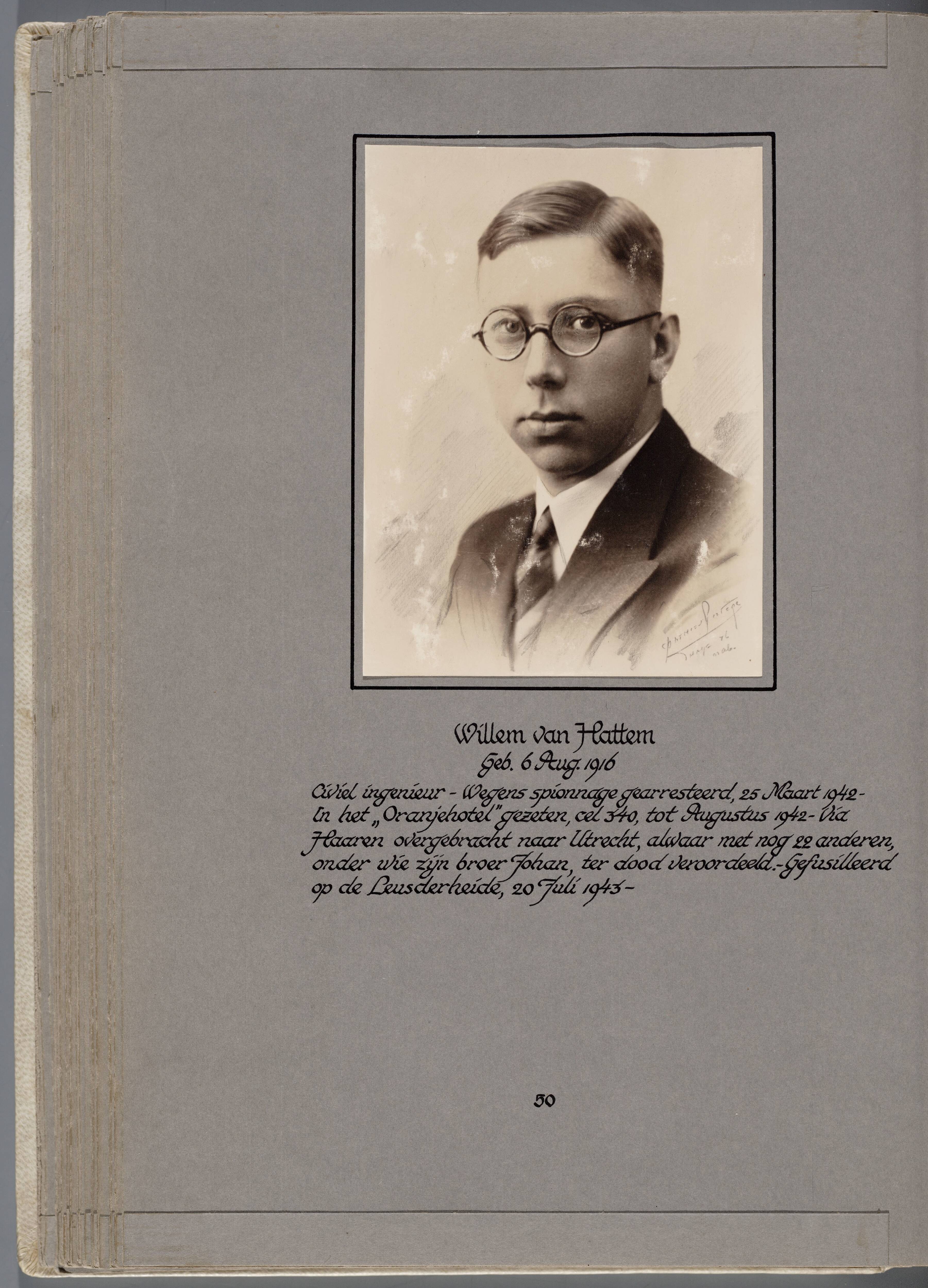Stichting Oranjehotel: Doodenboeken Willem van Hattem