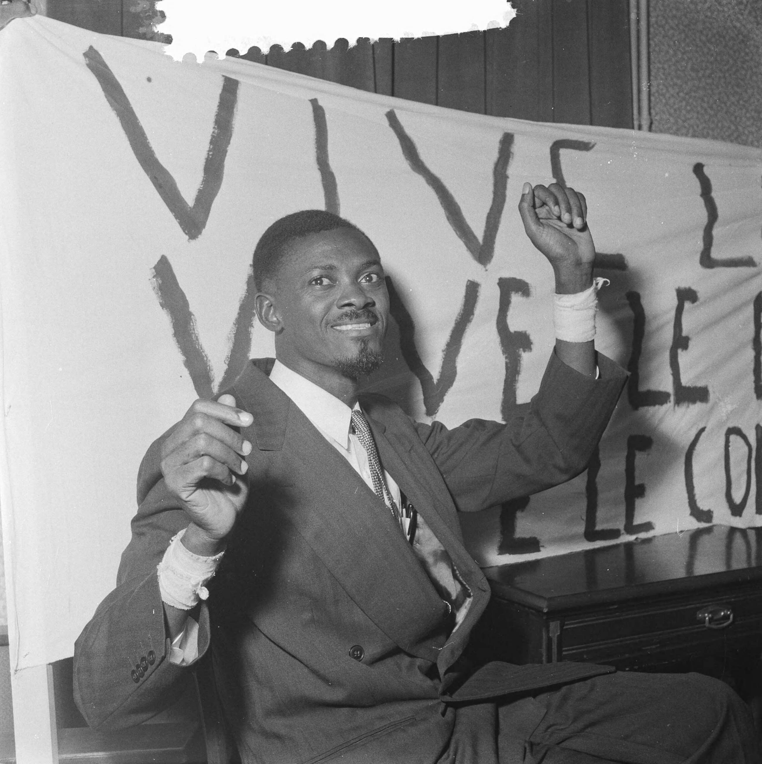 Congolese leader Patrice Lumumba in Brussels, 26 January 1960, photographed by Harry Pot for Anefo