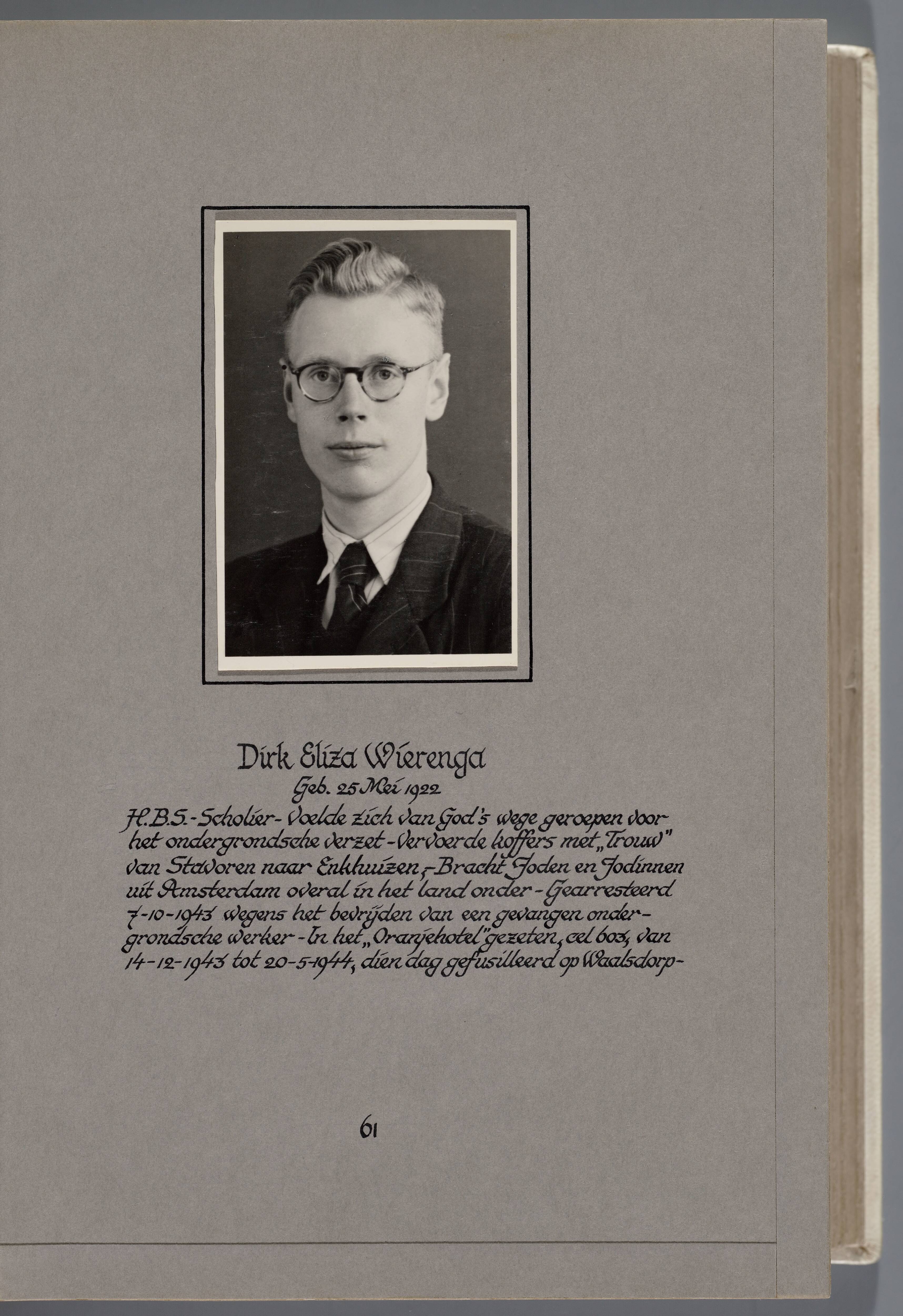 Stichting Oranjehotel: Doodenboeken Adrianus de Keizer