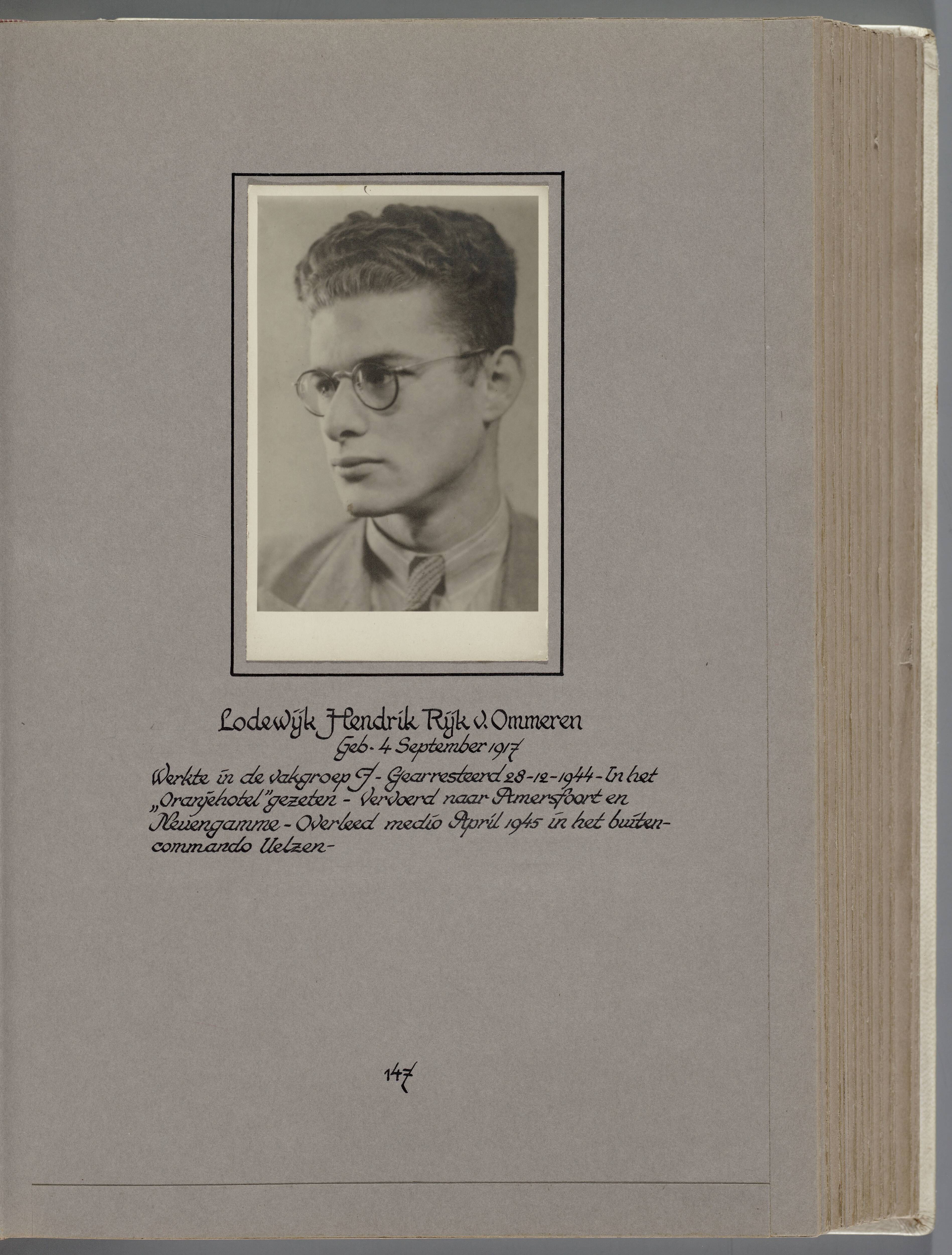 Stichting Oranjehotel: Doodenboeken Lodewijk Hendrik Rijk Van Ommeren